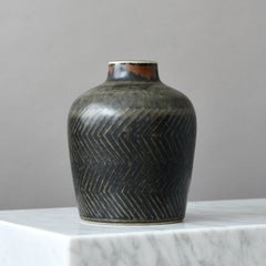 Unique Stoneware Vase by Carl-Harry Stalhane, Rorstrand, Sweden, 1960s