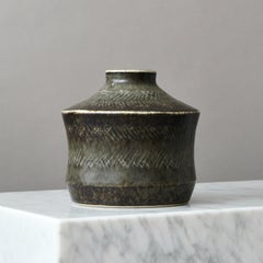 Unique Stoneware Vase by Carl-Harry Stalhane, Rorstrand, Sweden, 1960s