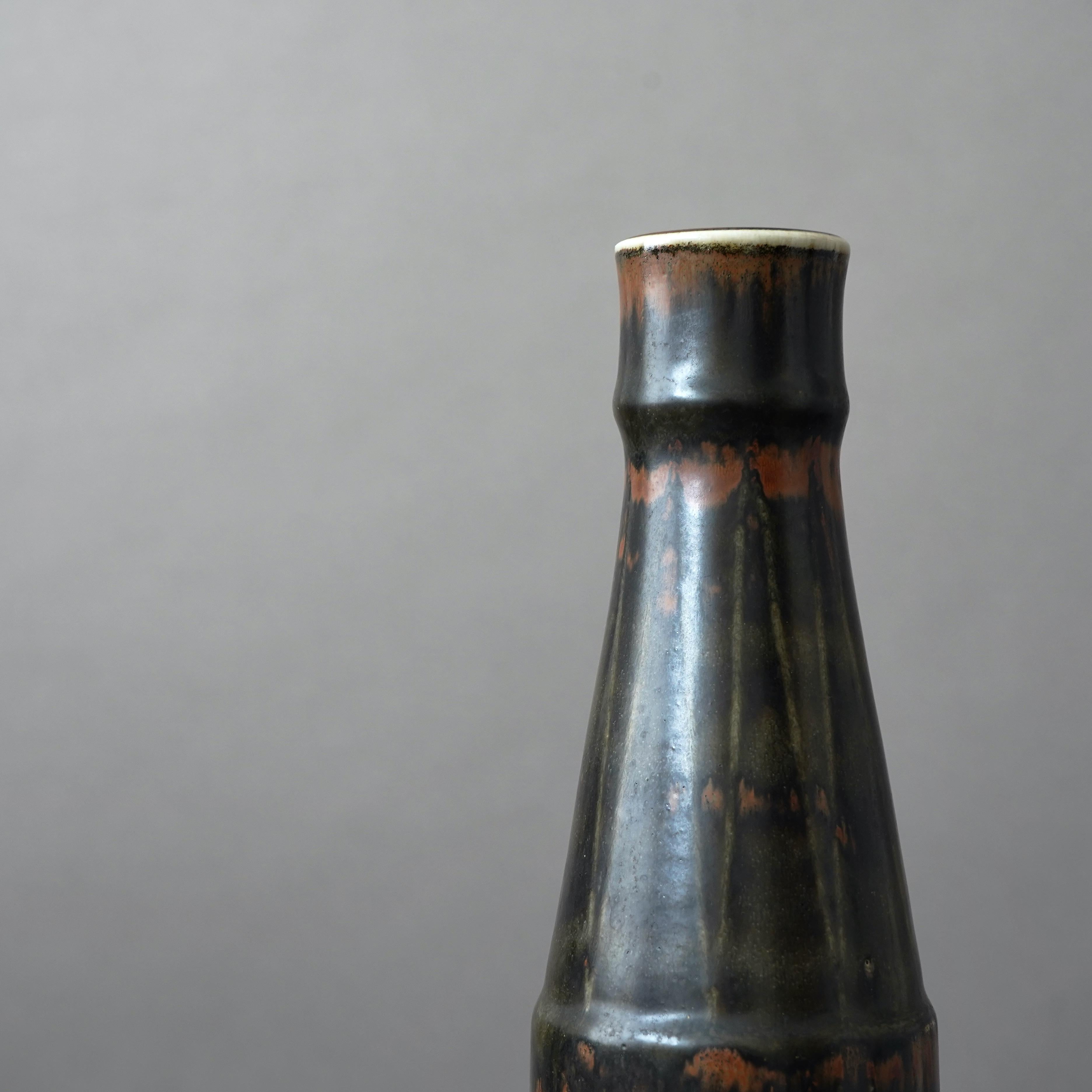 Svedese Vaso unico in gres di Carl-Harry Stalhane, Rorstrand, Svezia, anni '60 in vendita