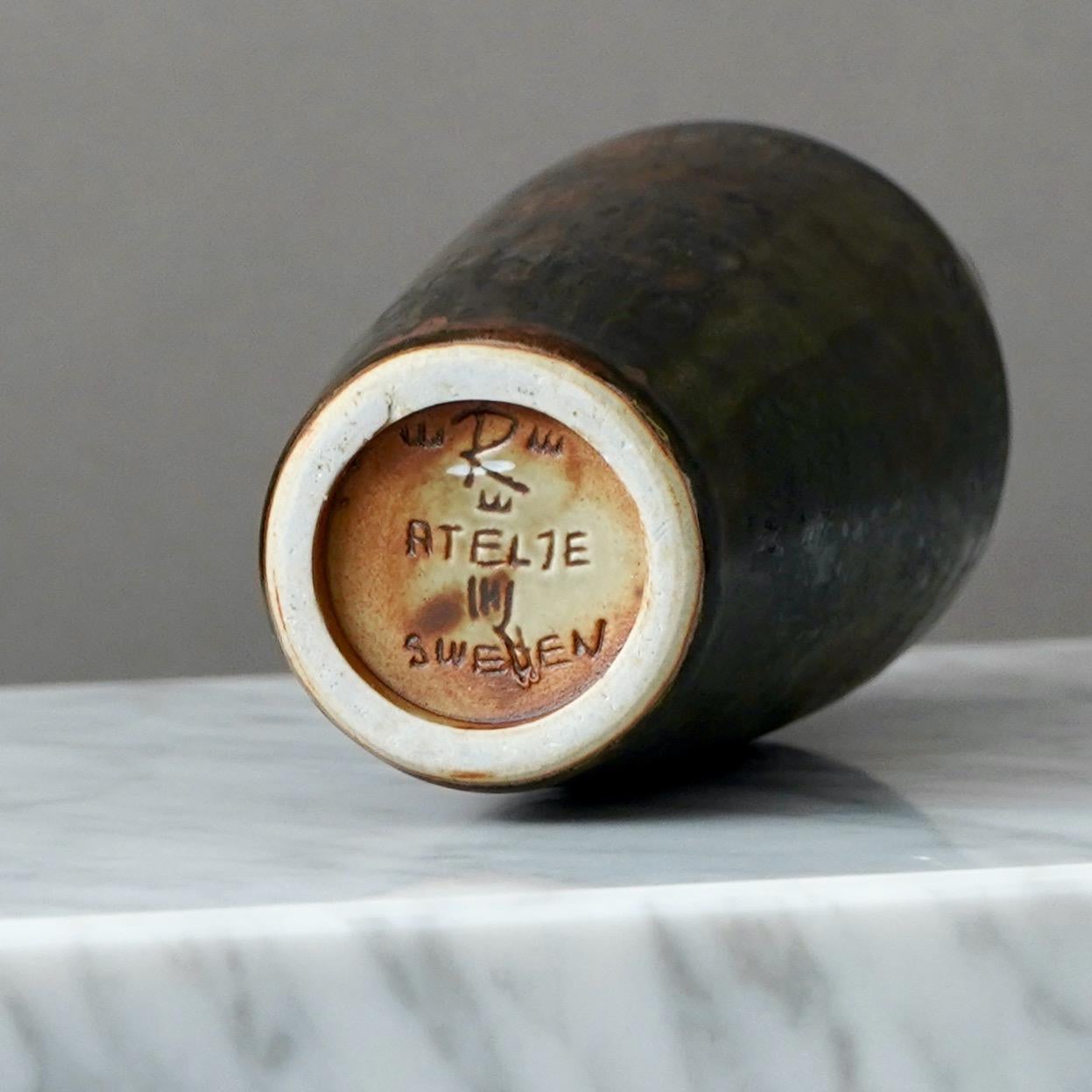 Grès porcellanato Vaso unico in gres di Carl-Harry Stalhane, Rorstrand, Svezia, anni '60 in vendita