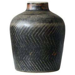 Unique Stoneware Vase by Carl-Harry Stalhane, Rorstrand, Sweden, 1960s