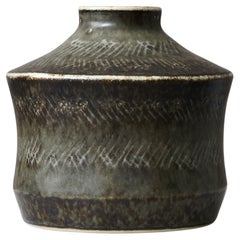 Vaso unico in gres di Carl-Harry Stalhane, Rorstrand, Svezia, anni '60