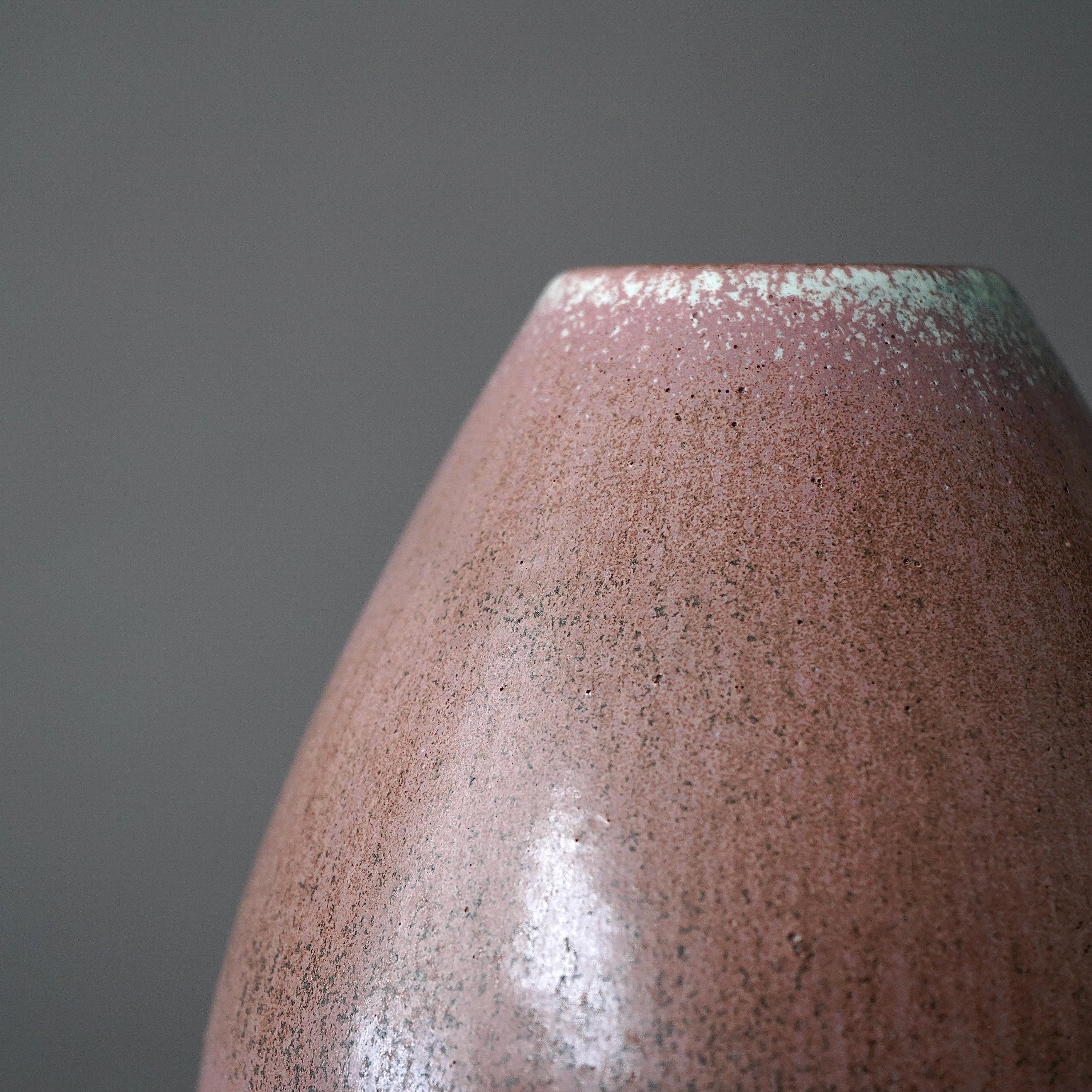 Glazed Unique Stoneware Vase by Gunnar Nylund for Rorstrand, Sweden, 1940s For Sale