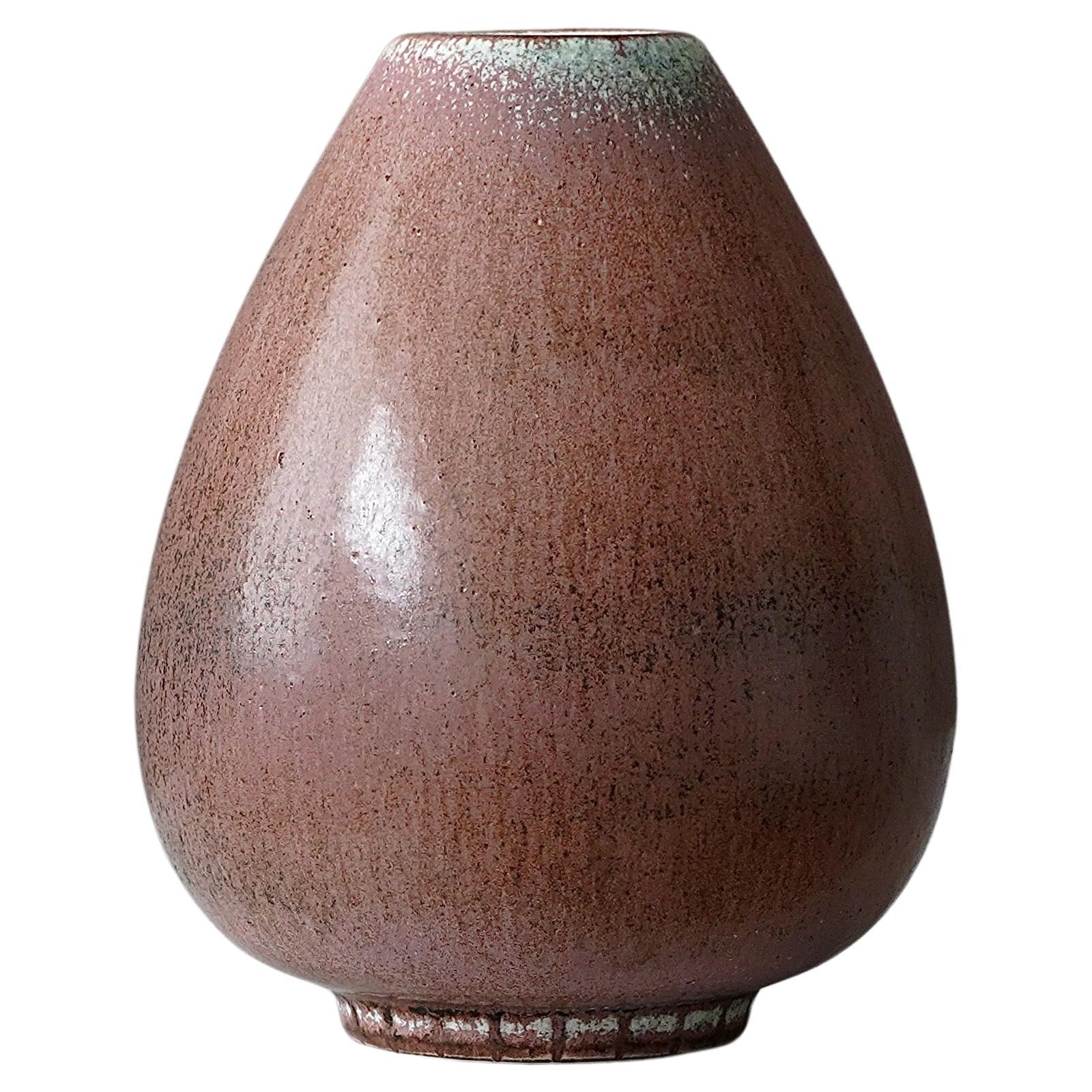 Einzigartige Vase aus Steingut von Gunnar Nylund für Rorstrand, Schweden, 1940er Jahre