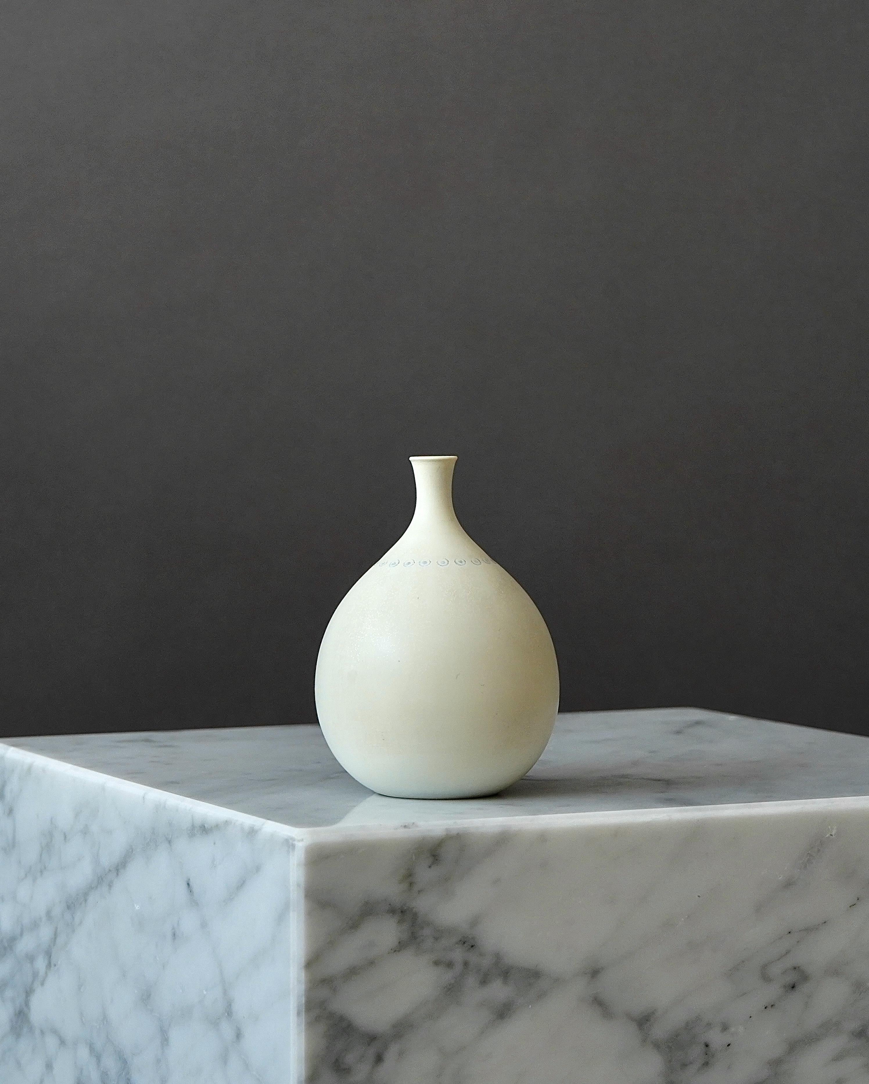 20th Century Unique Stoneware Vase by Stig Lindberg for Gustavsberg Studio, Sweden, 1960 For Sale