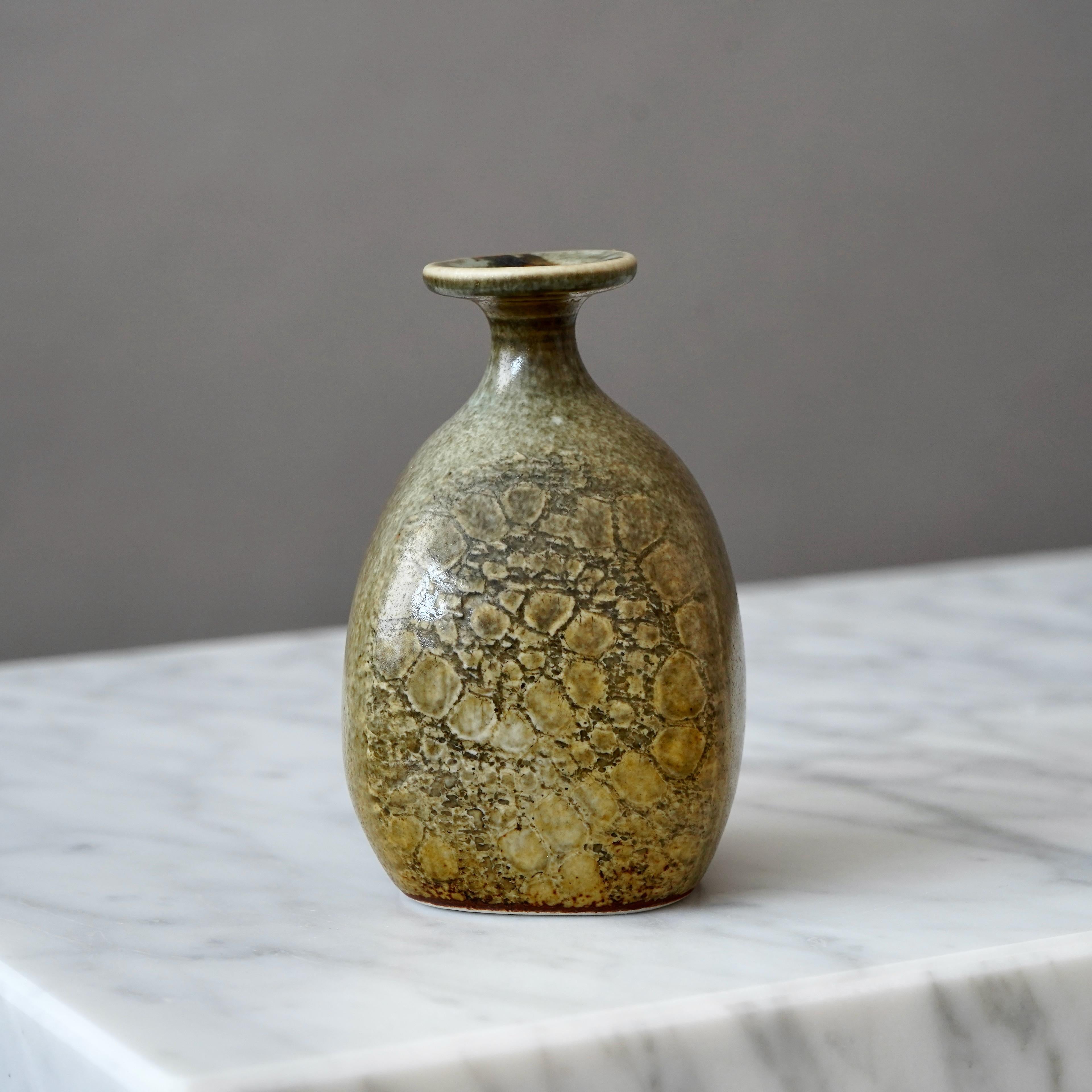 Vase en grès unique de Stig Lindberg pour Gustavsberg Studio, Suède, 1976 en vente 2