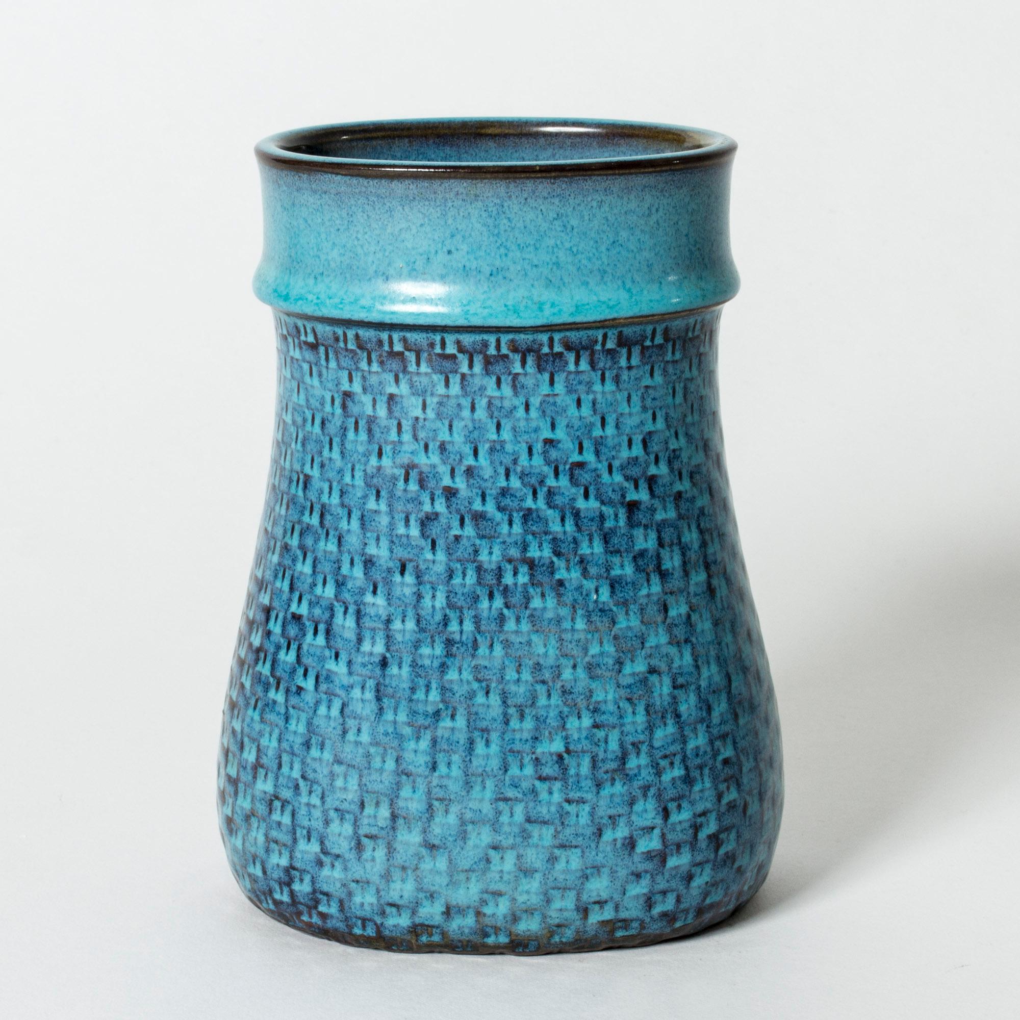 Scandinavian Modern Unique Stoneware Vase by Stig Lindberg, Gustavsberg, Sweden, 1960s For Sale