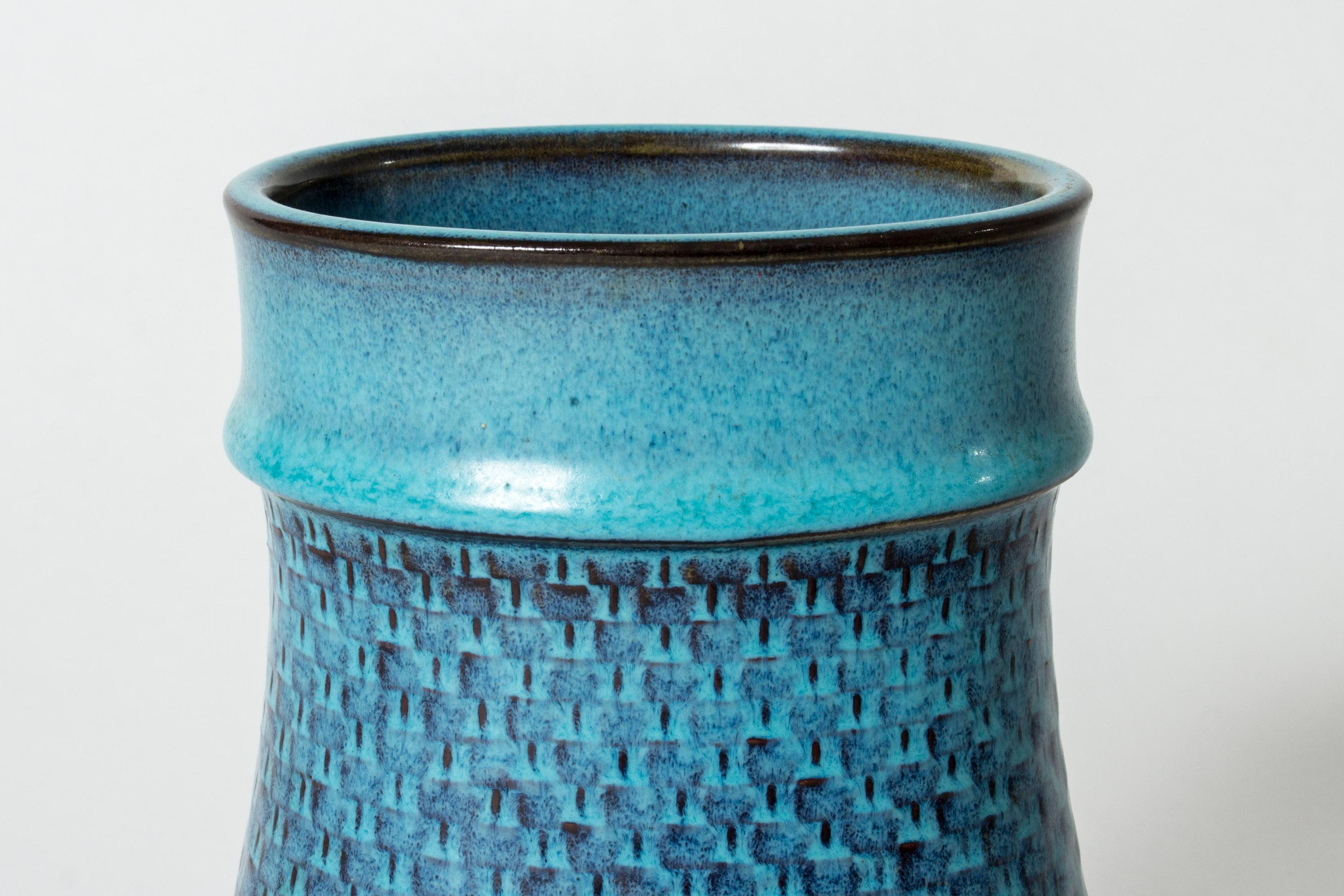 Swedish Unique Stoneware Vase by Stig Lindberg, Gustavsberg, Sweden, 1960s For Sale