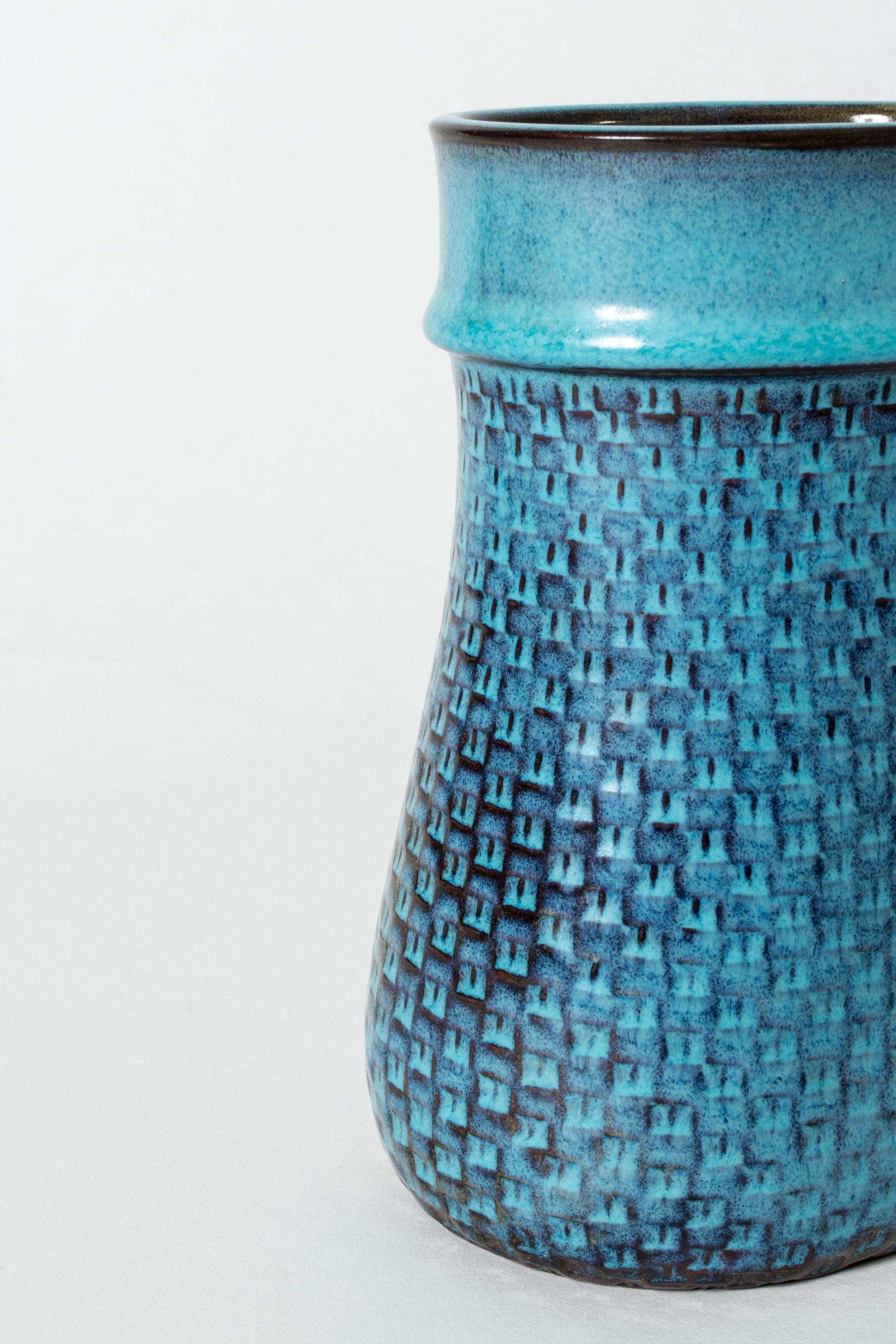 Unique Stoneware Vase by Stig Lindberg, Gustavsberg, Sweden, 1960s In Good Condition For Sale In Stockholm, SE