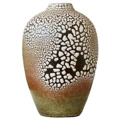 Einzigartige Vase aus Steingut von schwedischer Keramik von Rune Bergman
