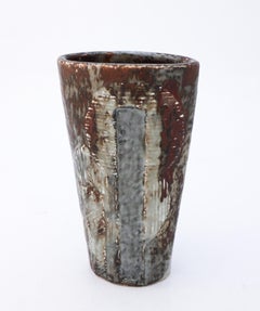 Einzigartige Steingutvase Carl-Harry Stålhane Rörstrand, Midcentury Vintage