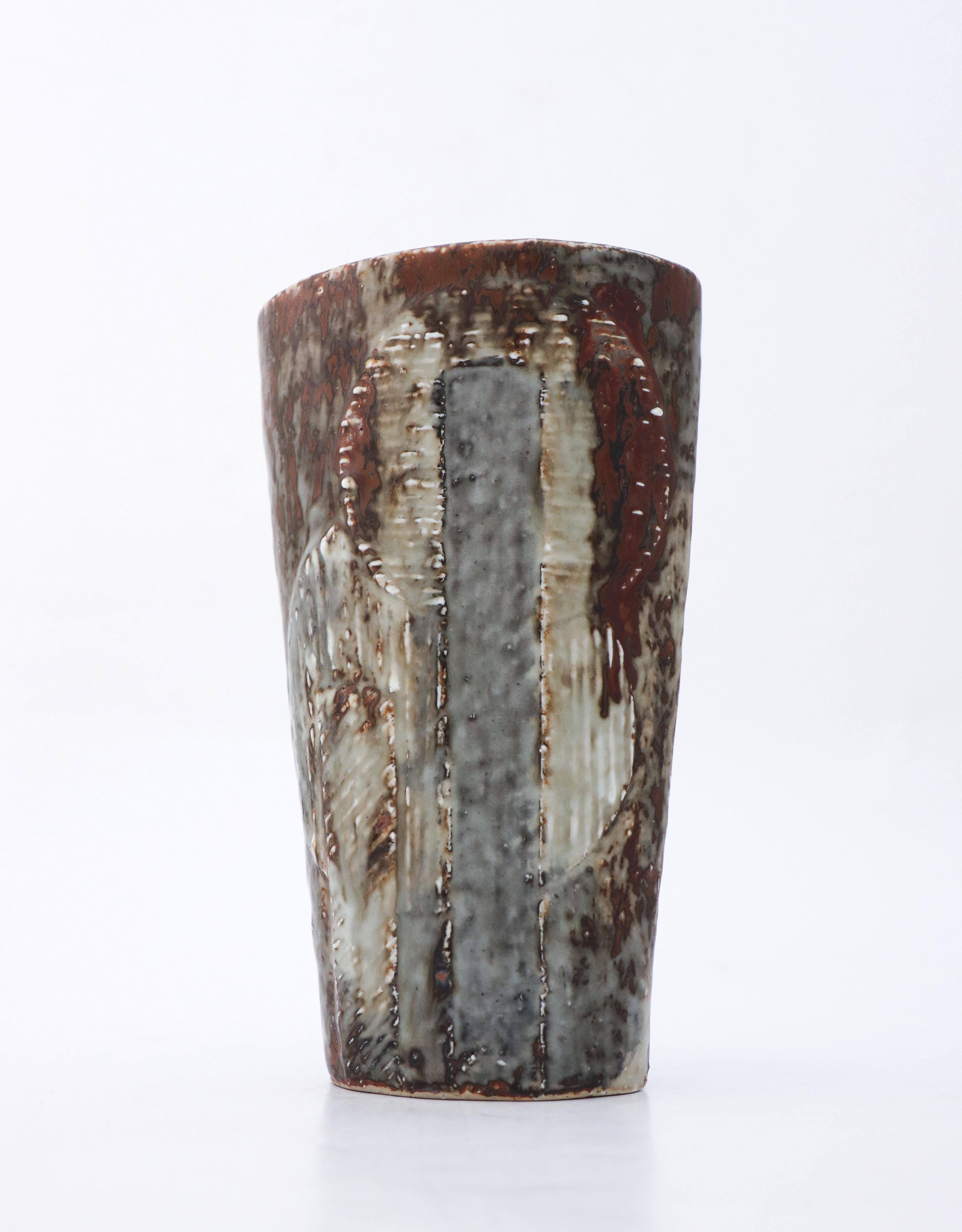 Svedese Vaso unico in gres Carl-Harry Stålhane Rörstrand, metà del secolo scorso in vendita