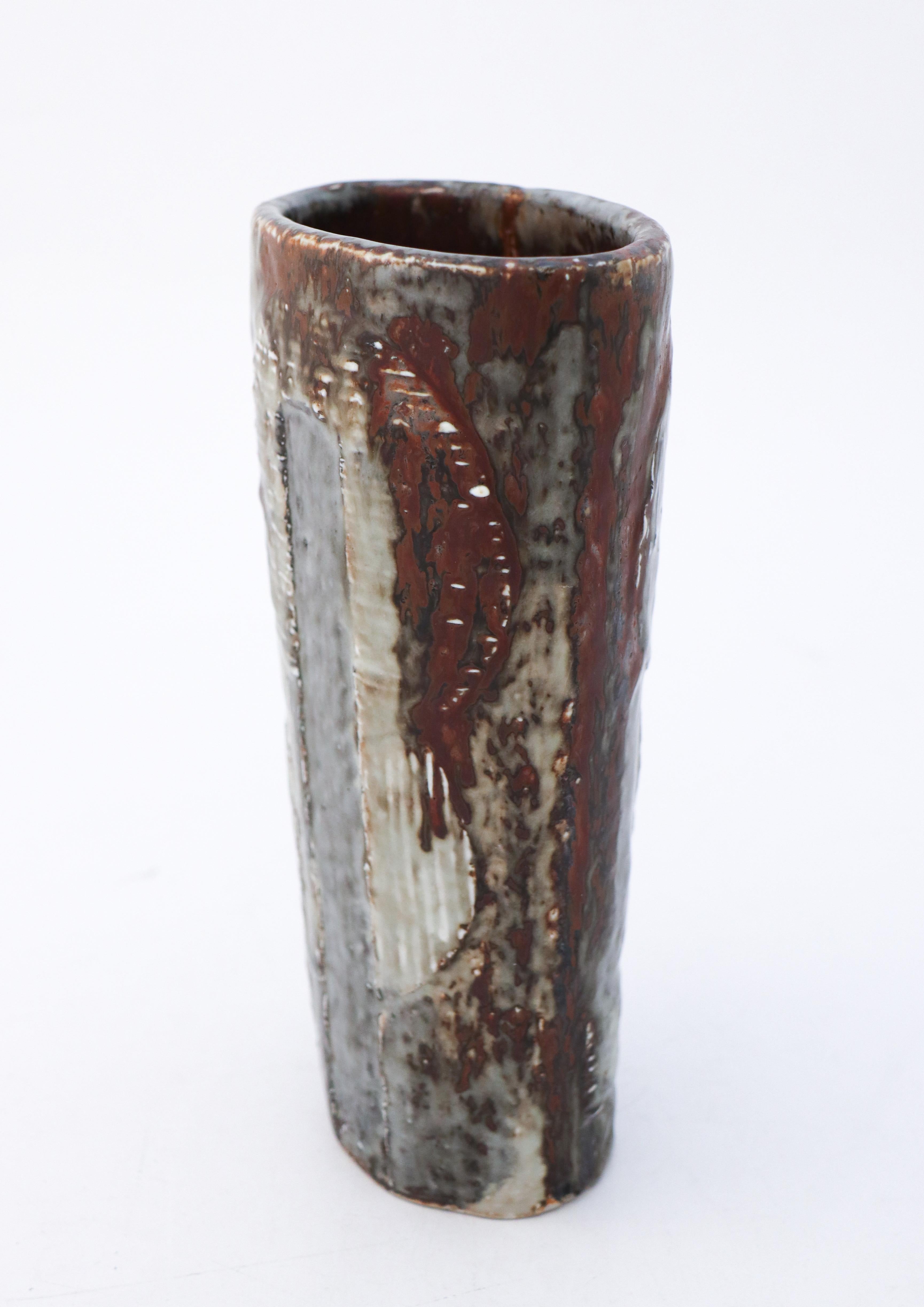 20th Century  Unique Stoneware Vase Carl-Harry Stålhane Rörstrand, Midcentury Vintage For Sale