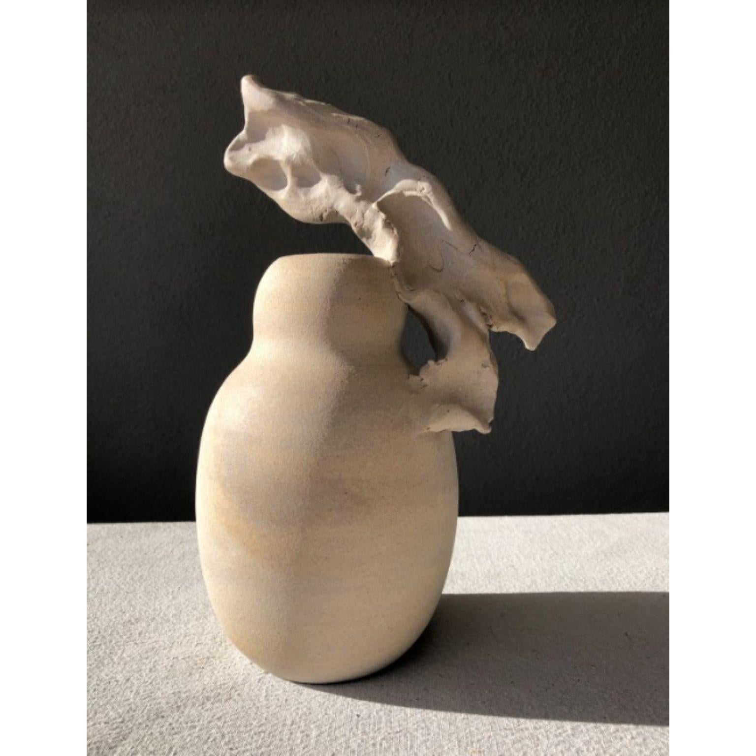 Modern Unique Stoneware Vessel by Mary Brōgger For Sale