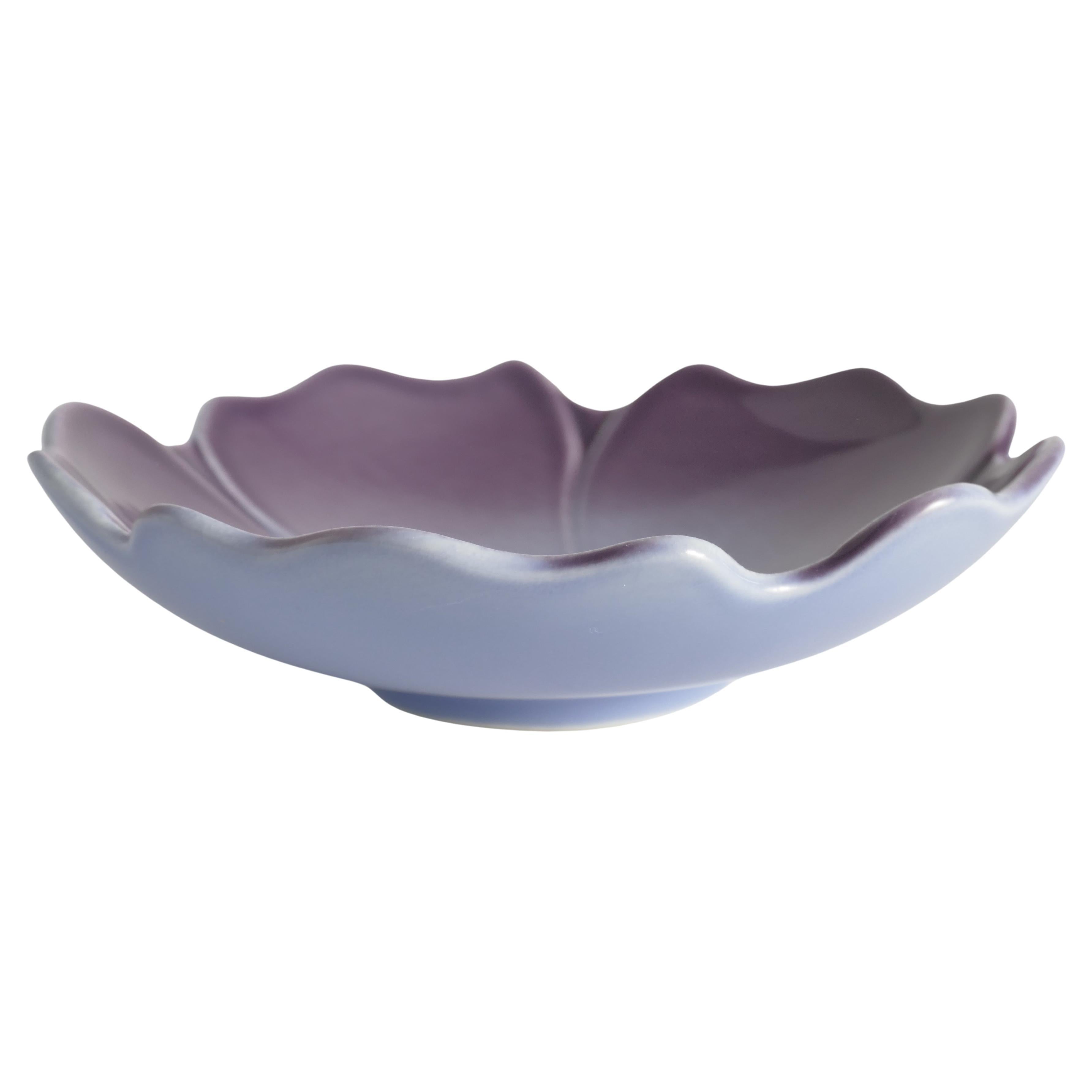 Einzigartige violette Schale aus Steinzeug von Margareta Hennix für Gustavsberg Studio, 1970er Jahre (Moderne der Mitte des Jahrhunderts) im Angebot
