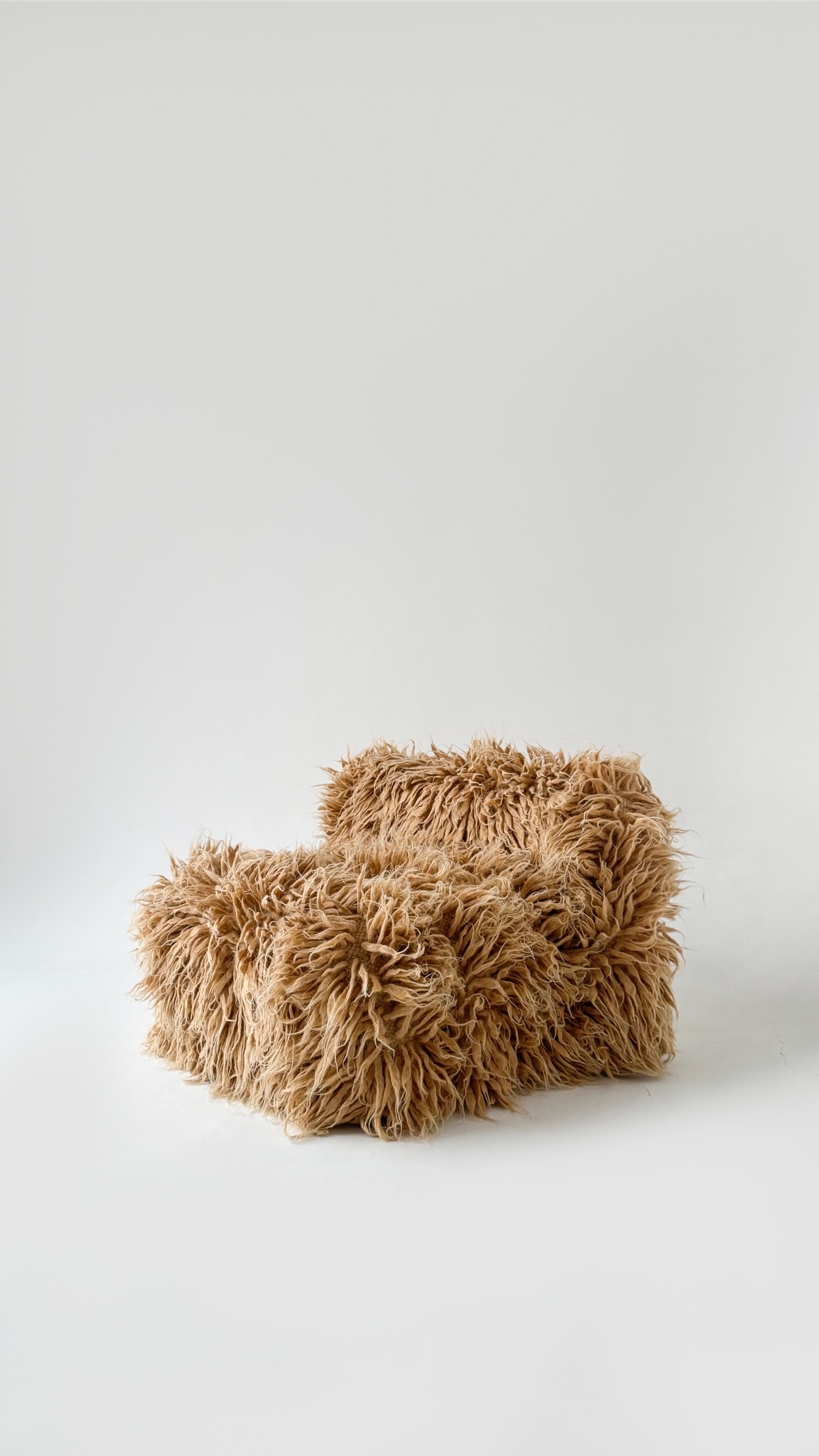 Unique Armchair Puffa m4 by Kint
Designed by Rostyslav Sorokovy
Dimensions:  1050 W x 850 D x 730 H cm
Materials:Plywood, Foam, Natural Wool, 
Softness - medium

Available in Beige, Gray, Light Gray, Natural Black, Natural White, Warm Gray.

The