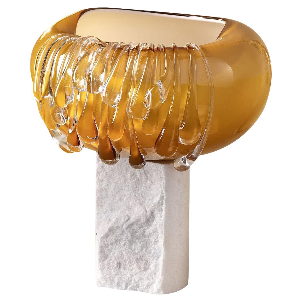 Unique Stravedamento Mouth Blown Murano Glass Centerpiece by Aina Kari