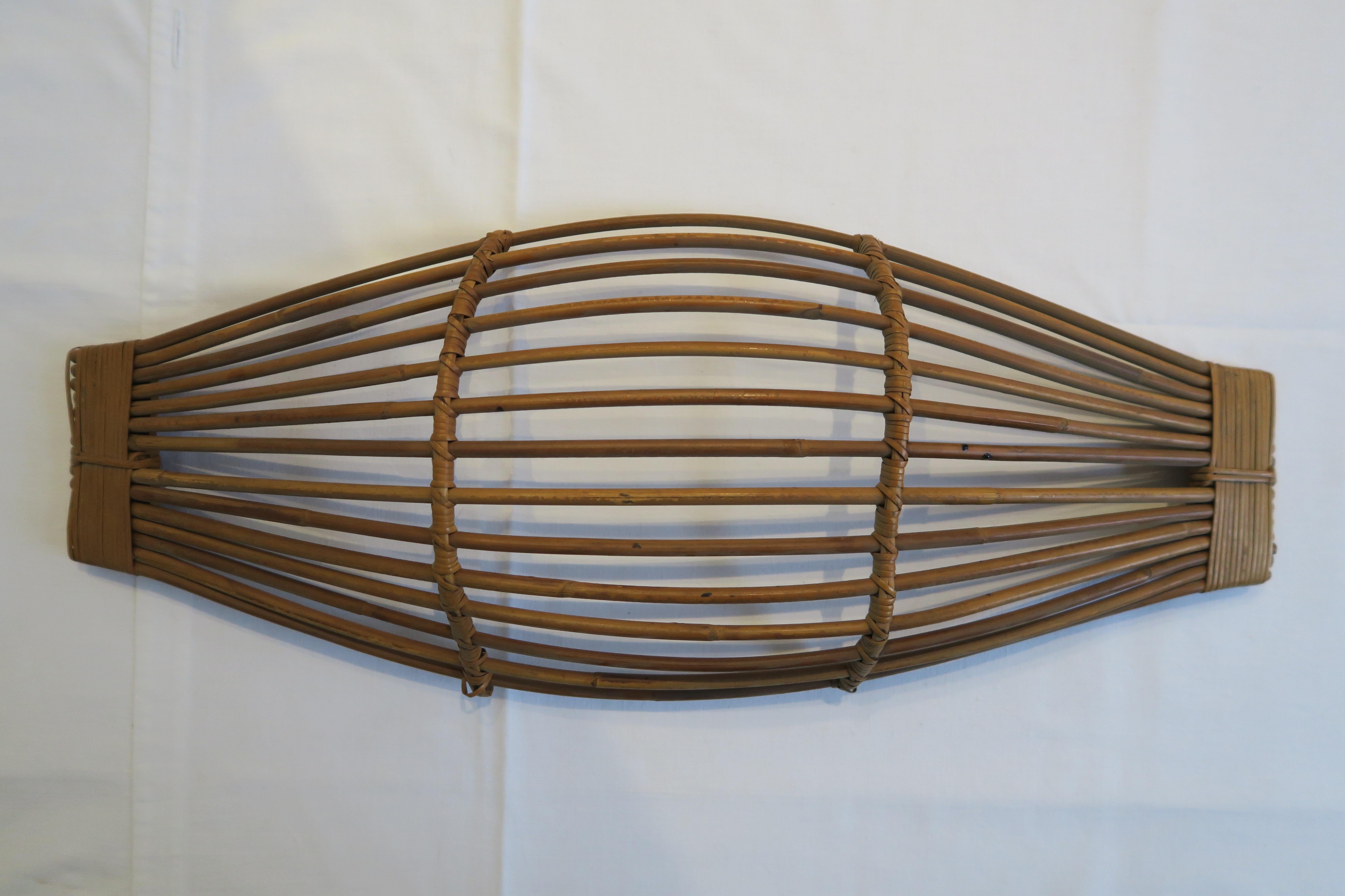 20th Century Extra rare Streamlined Fruit Basket Made from Wicker Designed by Carl Auböck