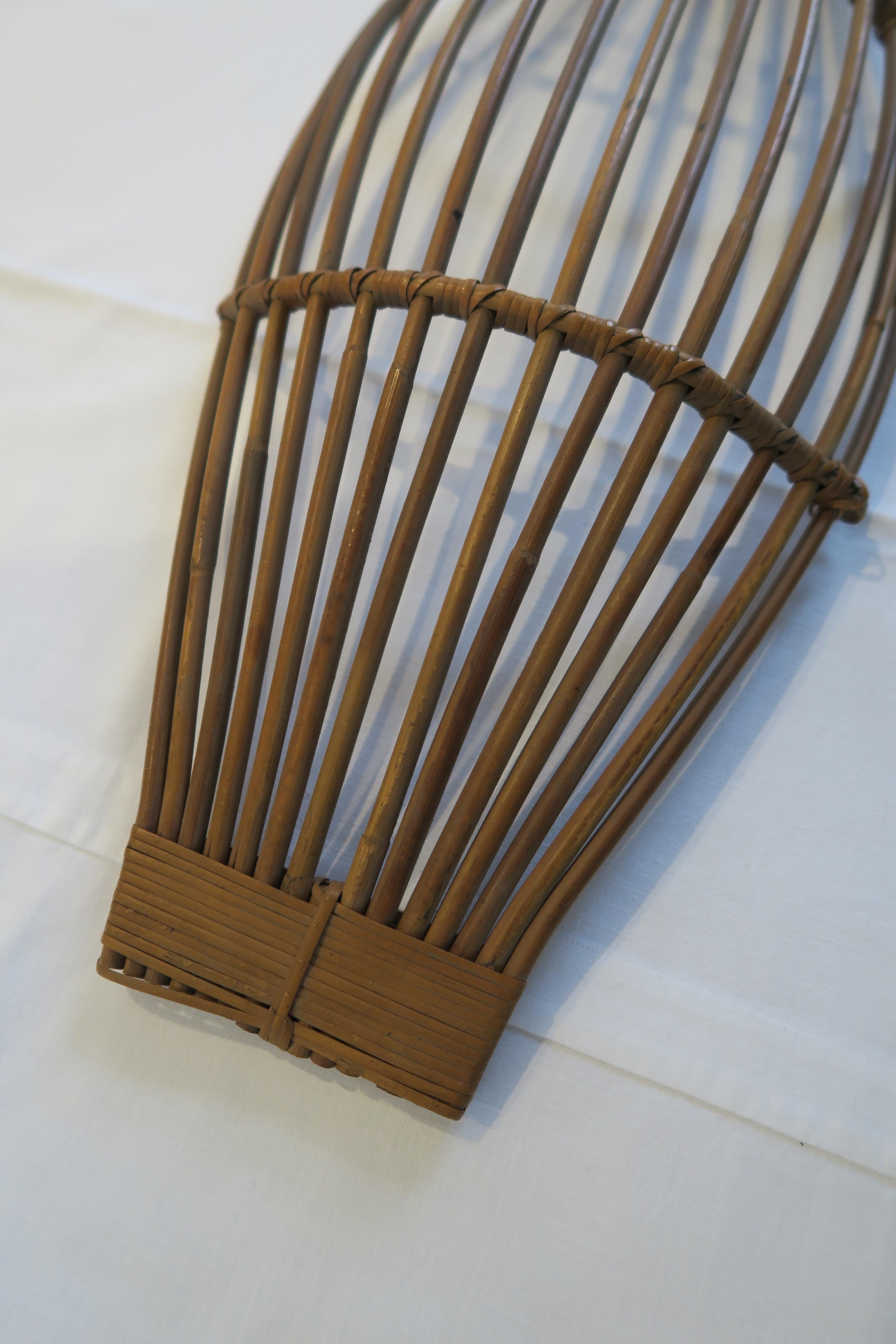 Extra rare Streamlined Fruit Basket Made from Wicker Designed by Carl Auböck 1