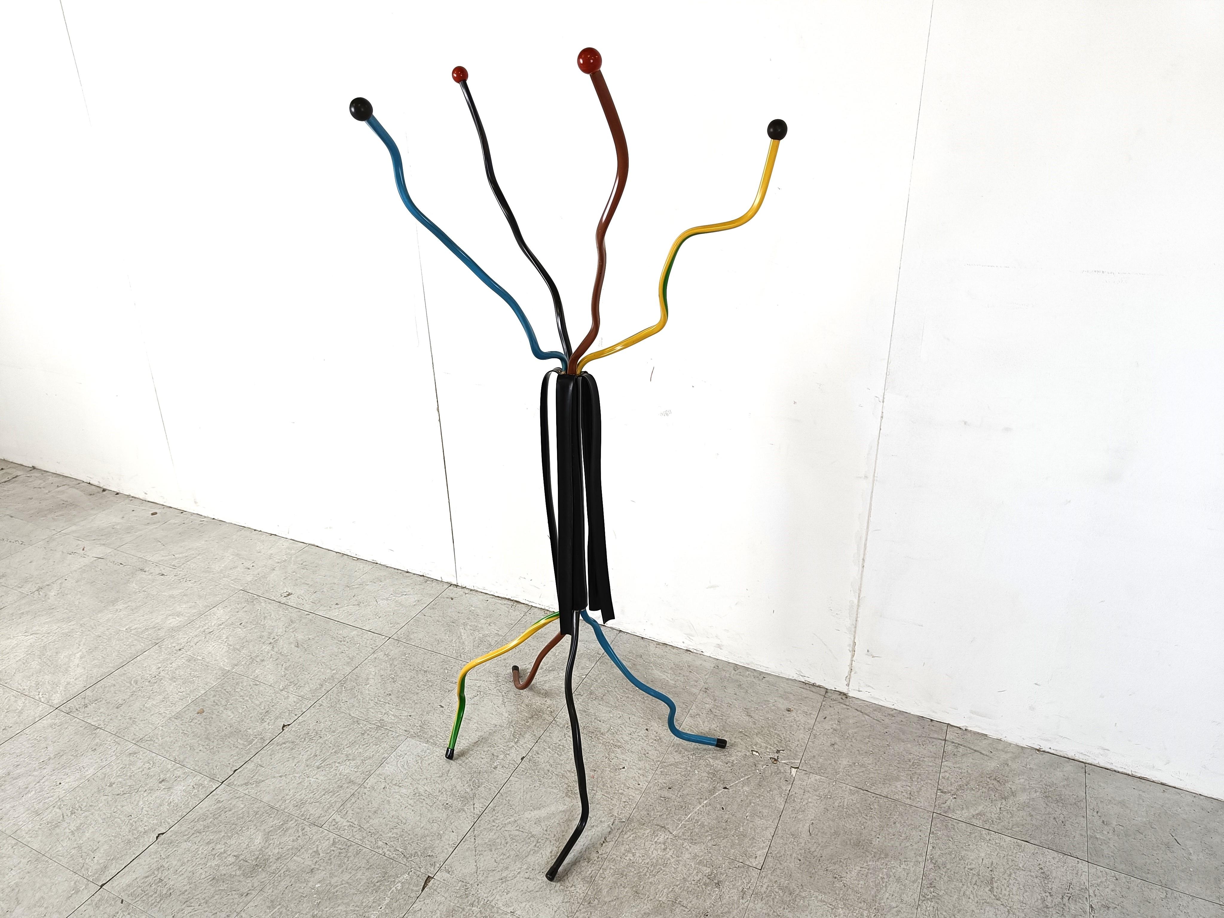 Post-Modern Unique stripped wire coat stand, 1990s For Sale