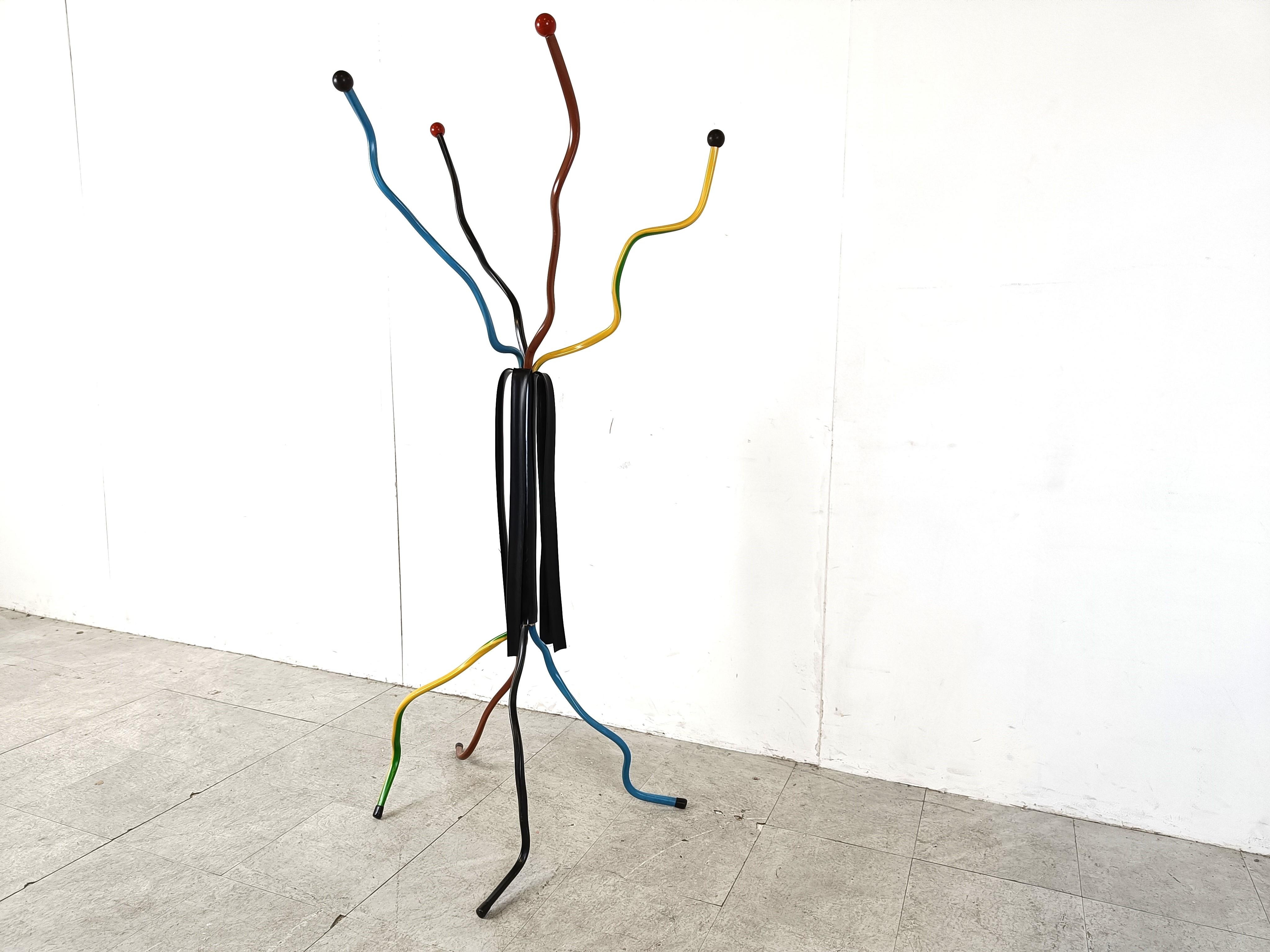 Belgian Unique stripped wire coat stand, 1990s For Sale