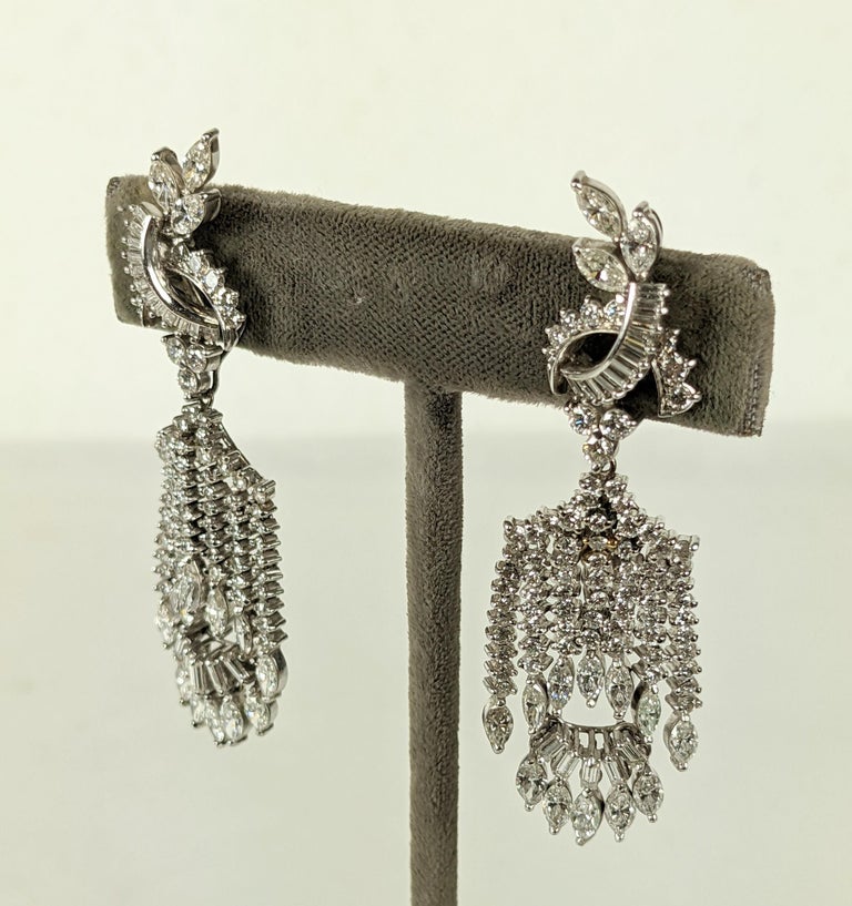 Unique Surrealist Diamond Articulated Dangling Man Earrings For Sale at