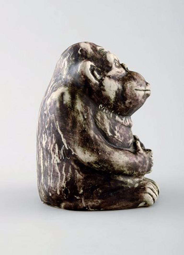 Swedish Unique Sven Wejsfelt, Monkey in Ceramics