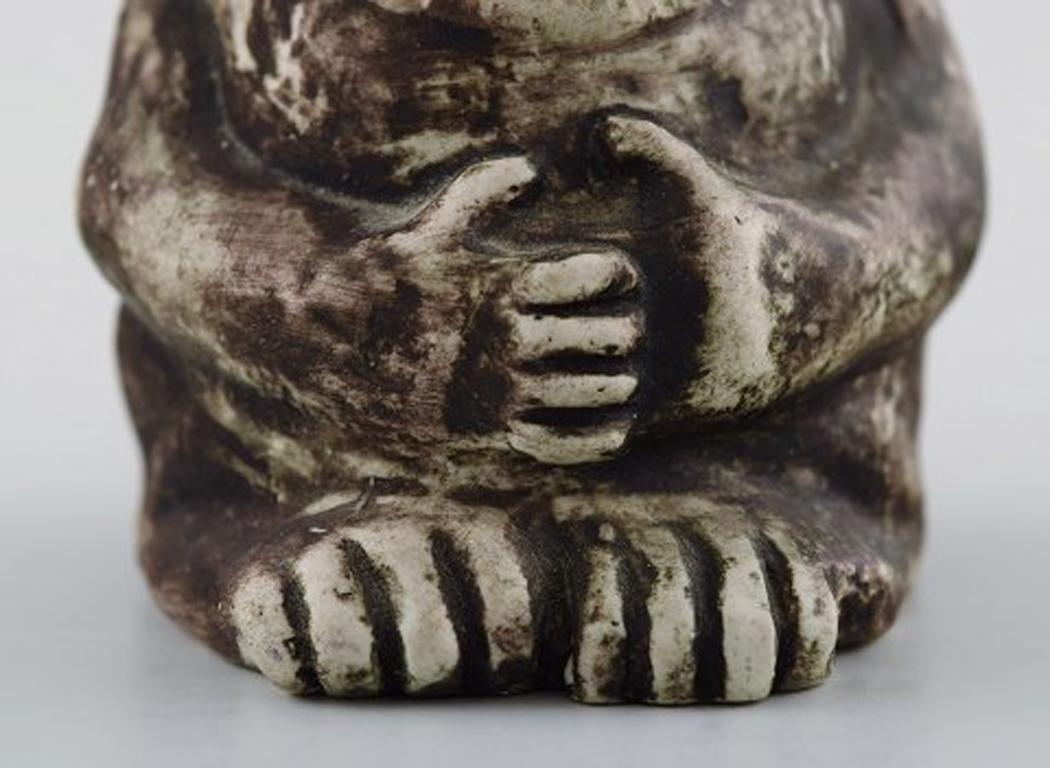 20th Century Unique Sven Wejsfelt, Monkey in Ceramics