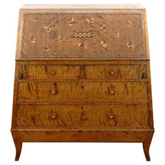 1920's Swedish Secrétaire with Marquetry 