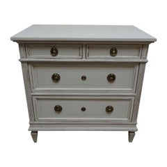 Commode à 3 tiroirs de style gustavien suédois unique
