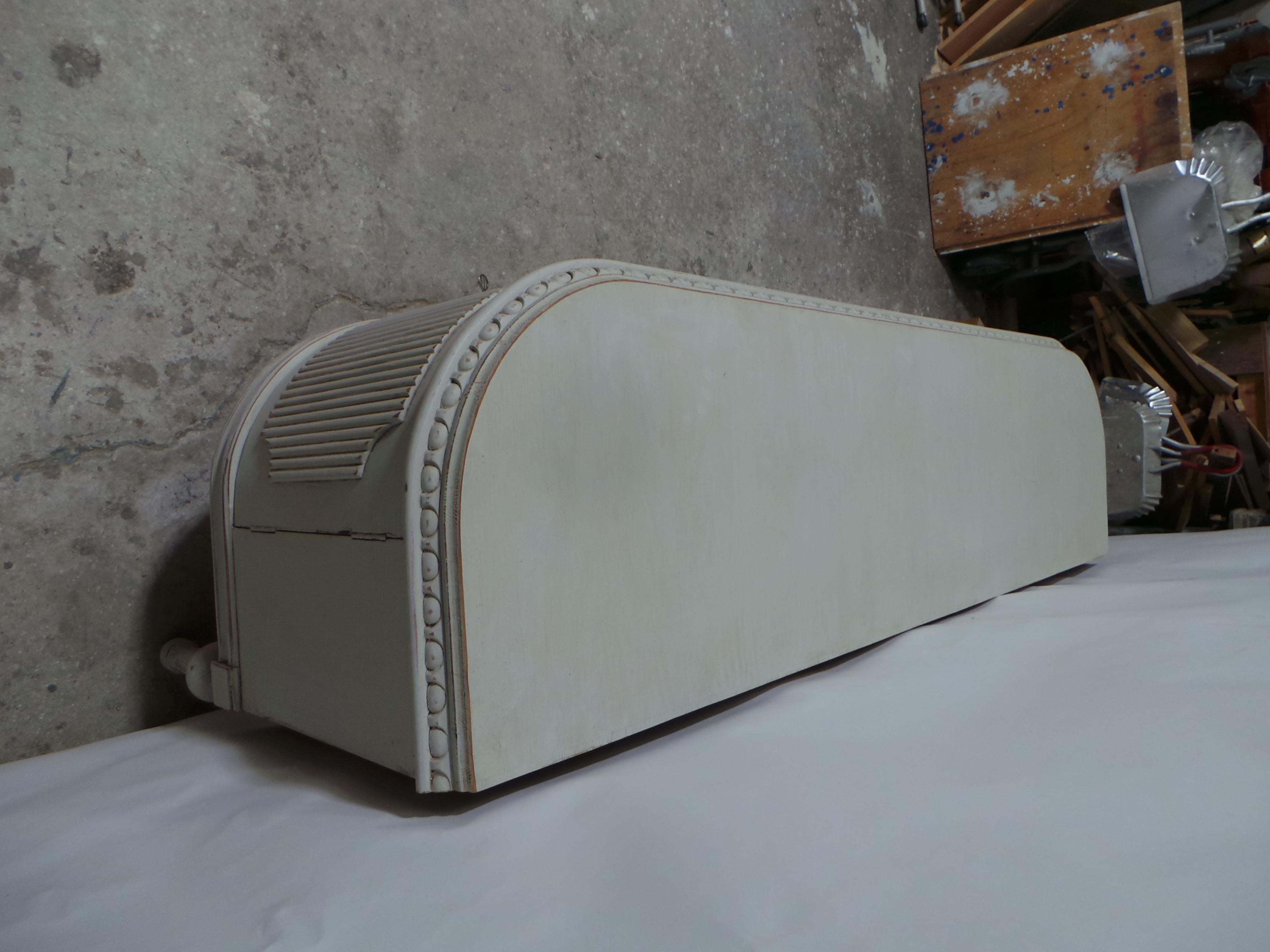 Unique Swedish Gustavian Style 4 Door Sideboard In Good Condition For Sale In Hollywood, FL