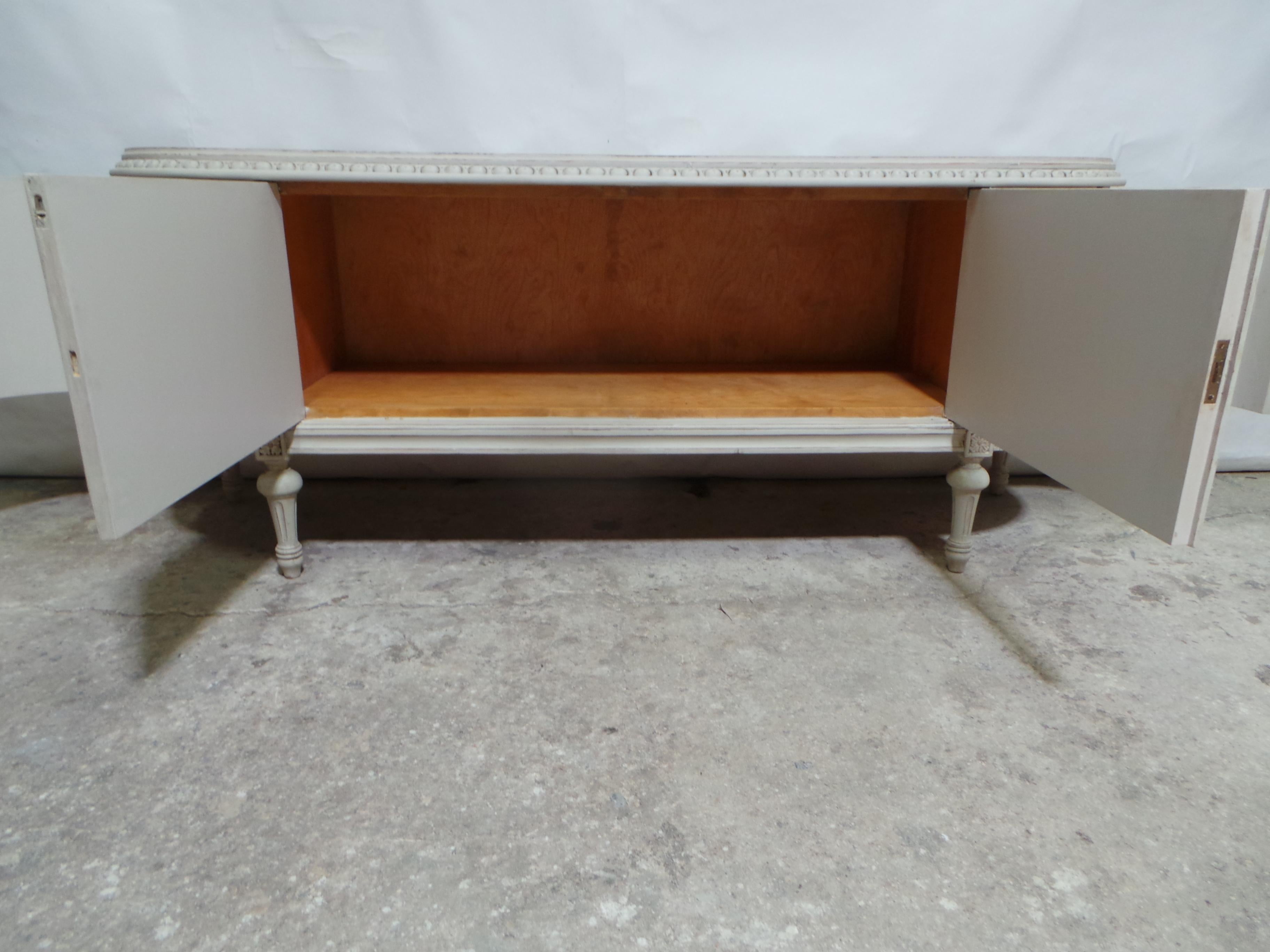 Unique Swedish Gustavian Style 4 Door Sideboard For Sale 3