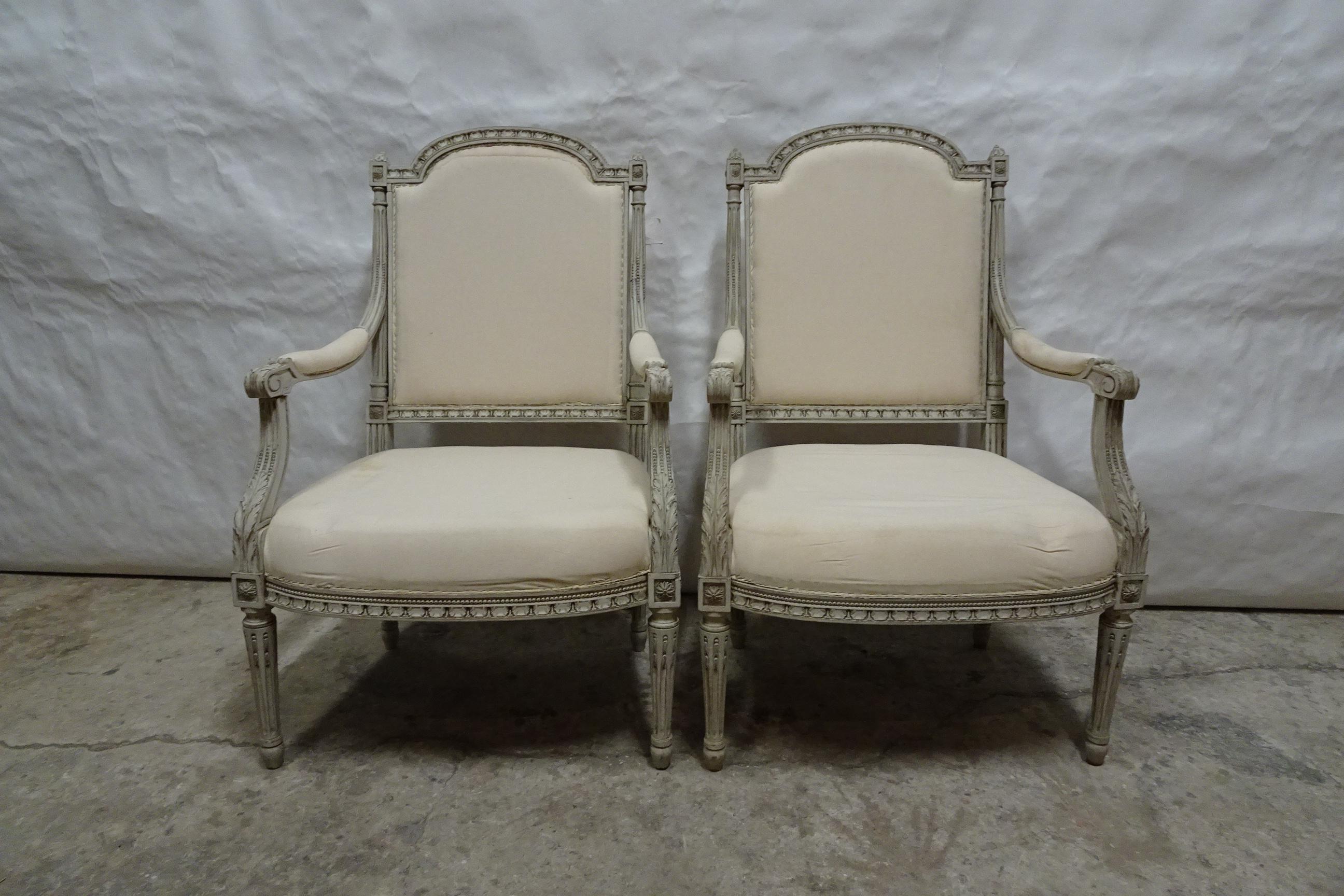 This is a Unique Swedish Gustavian Style Armchairs.