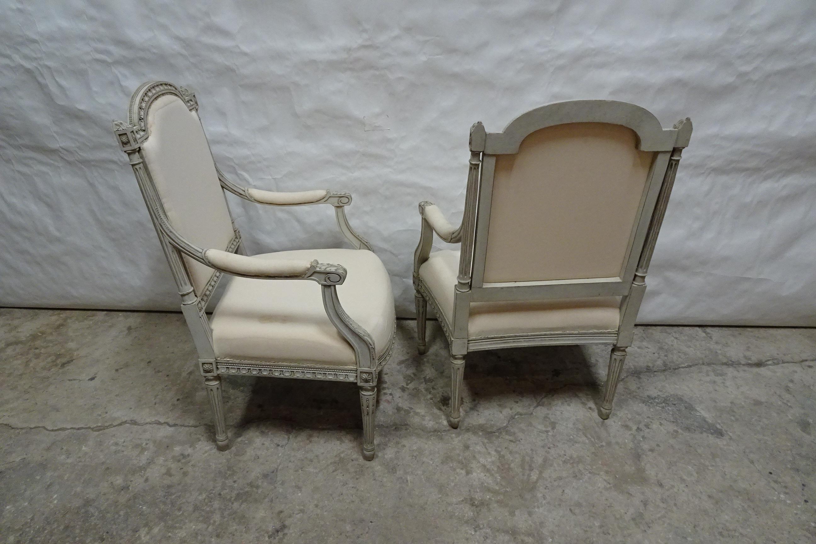 Unique Swedish Gustavian Style Armchairs For Sale 1