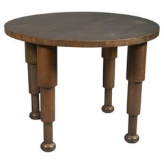 Unique table in stained beech, sculptural legs, Bauhaus style/ Art Deco 1930/40s