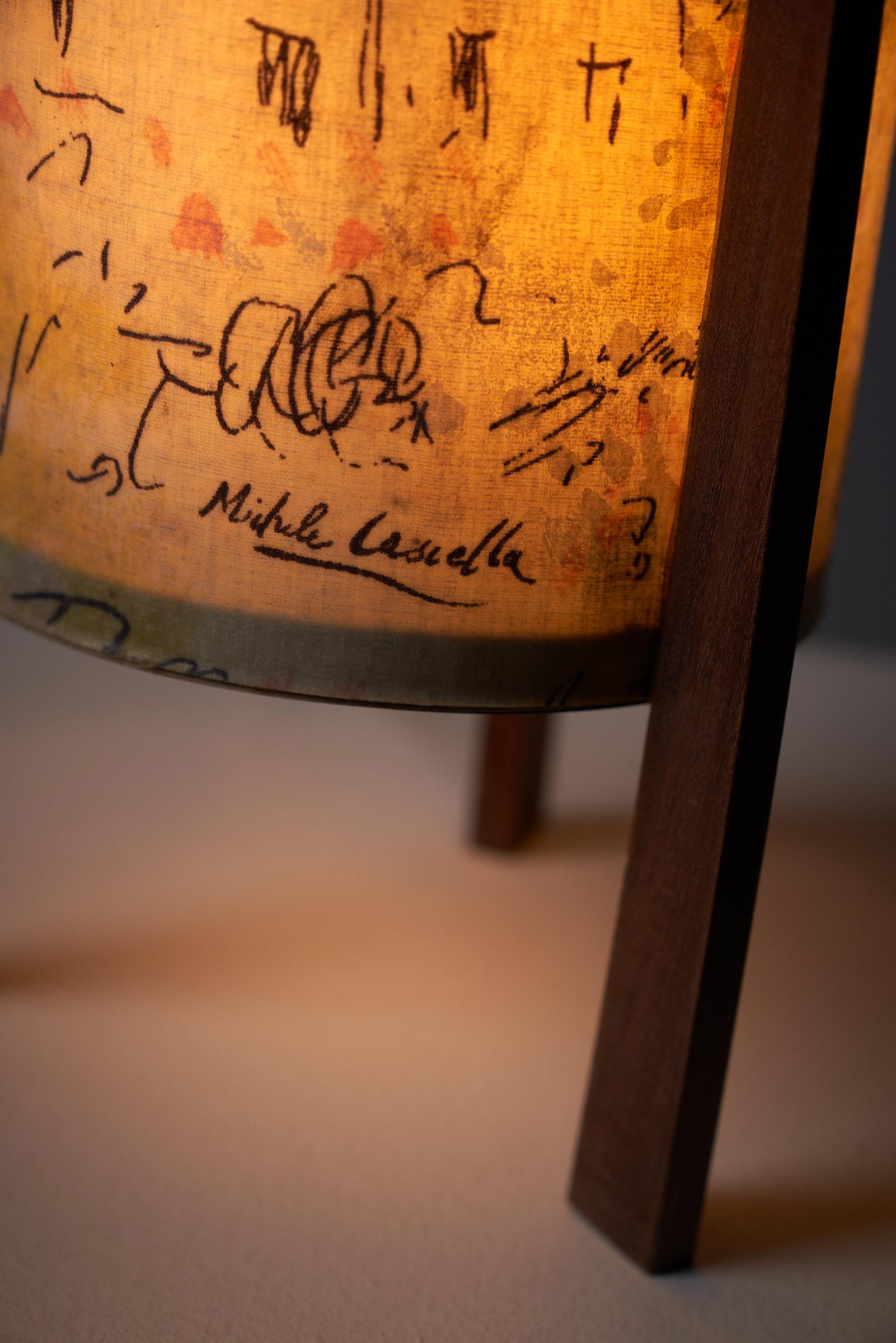 Mid-20th Century Unique Table Lamp by Michele Cascella, One Of A Kind, 1950 For Sale