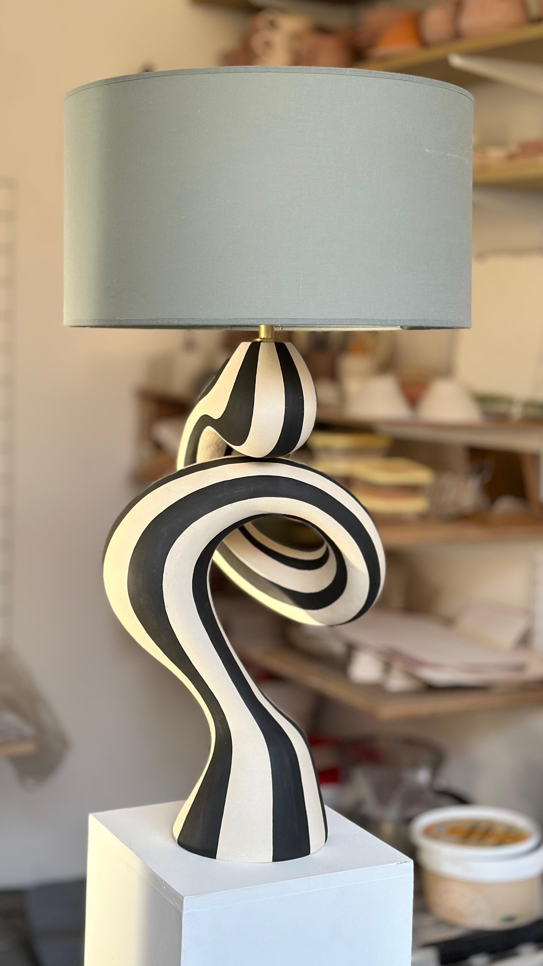 Scandinavian Modern Unique table lamp - handcrafted by ceramic artist Jossolini For Sale