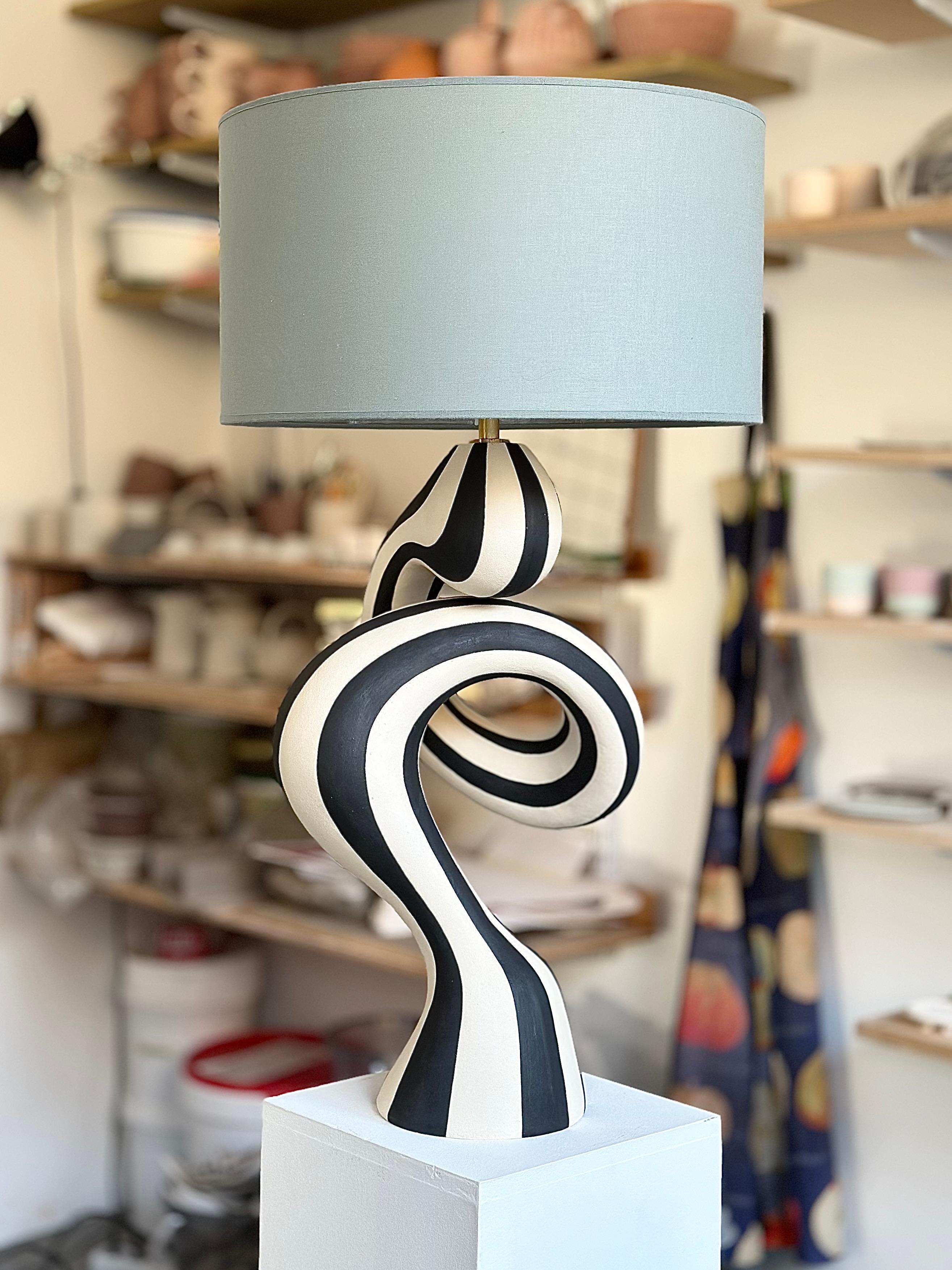 Norwegian Unique table lamp - handcrafted by ceramic artist Jossolini For Sale