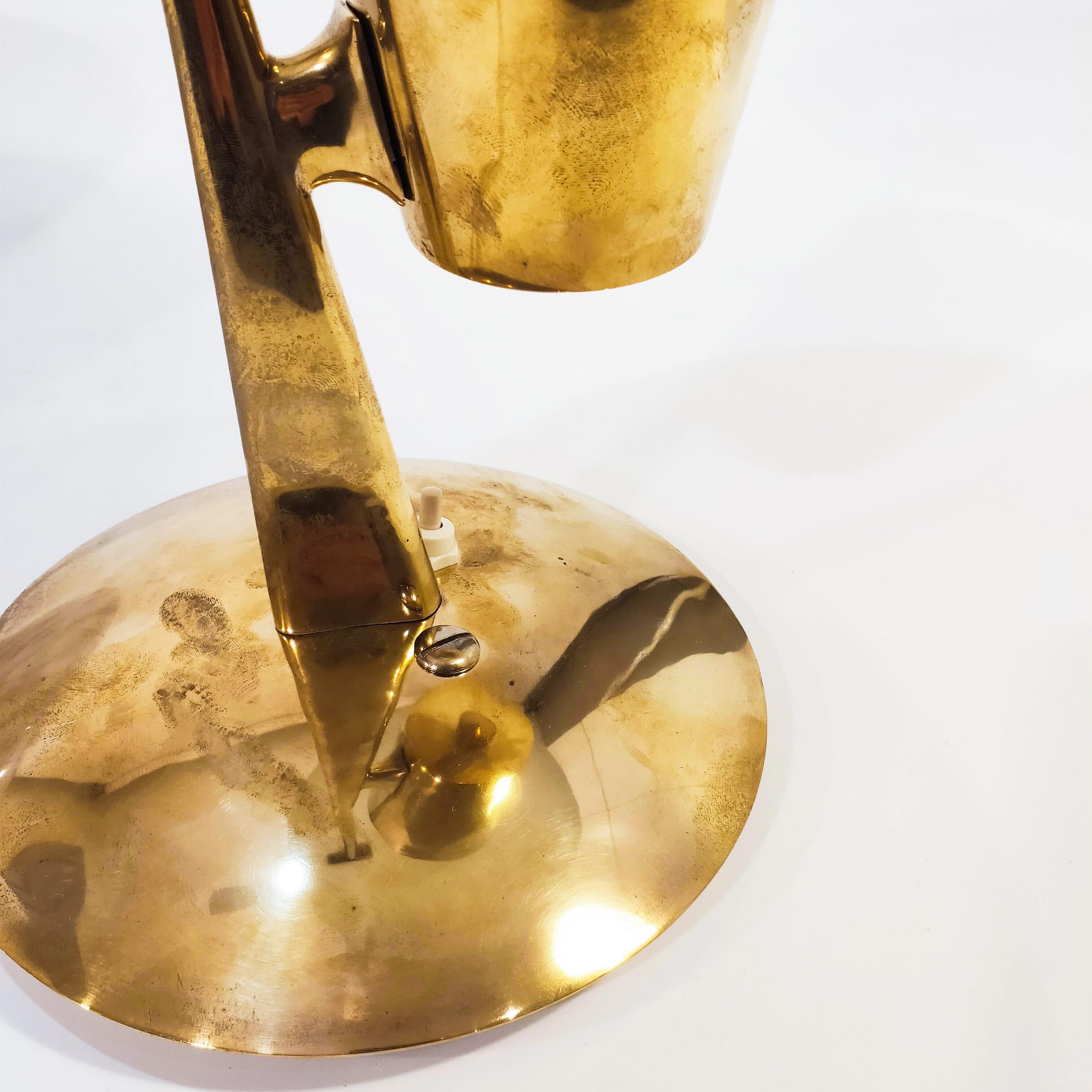 Metà XX secolo Lampada da tavolo unica nello stile di Oscar Torlasco, Italia, anni '50 in vendita