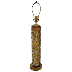 Lampe de table unique fabriquée à partir d'un rouleau de papier peint en bois