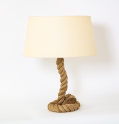 Unique Table Lamp with Rope Motif Base