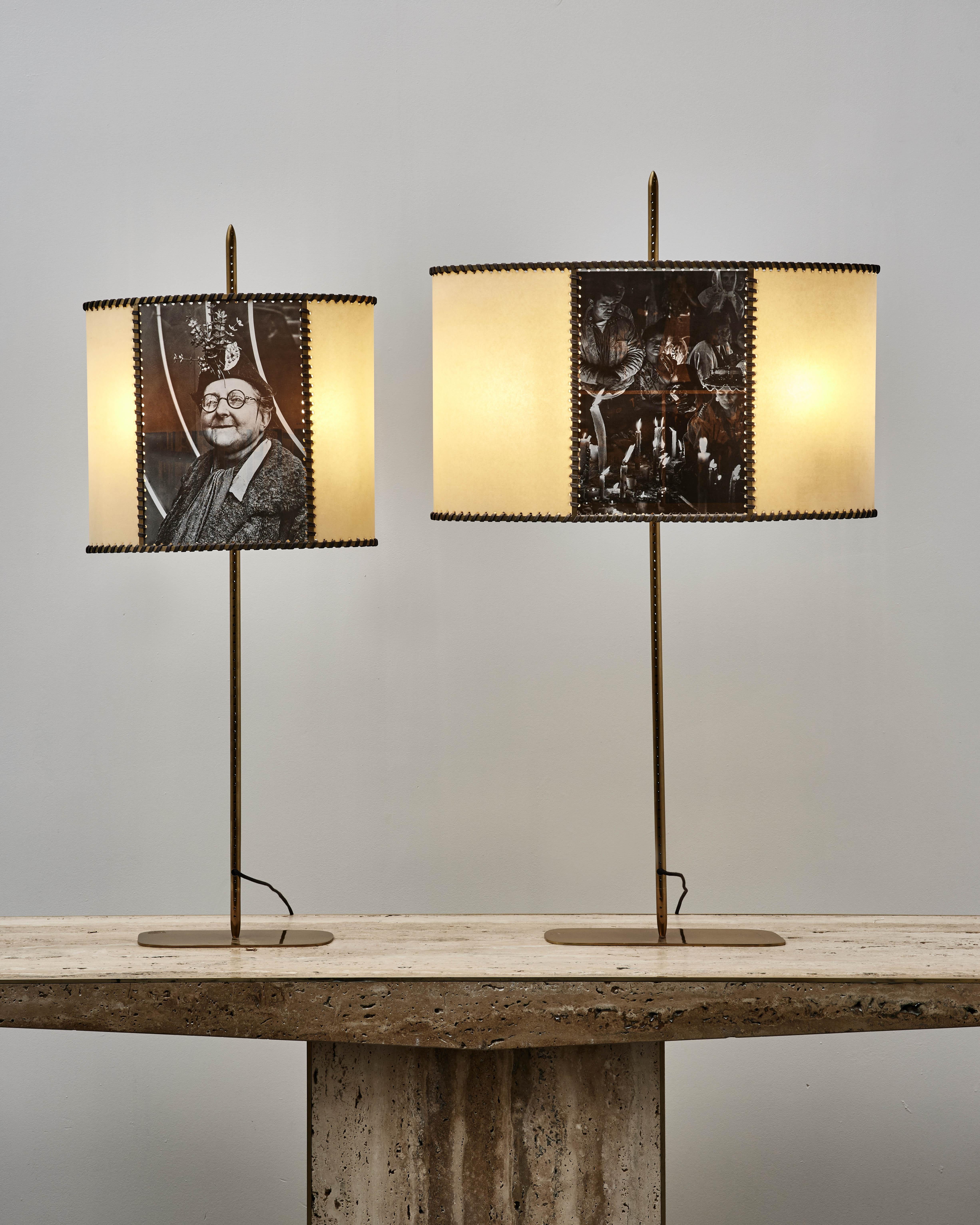 Italian Unique Table Lamps by Diego M For Sale
