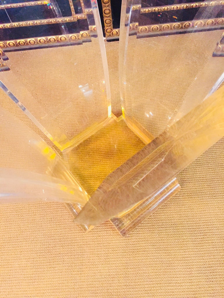 Unique Table Solid Acrylic Very Heavy Quality at 1stDibs