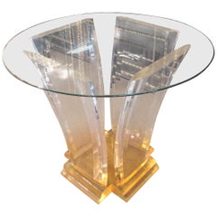 Unique Table Solid Acrylic Very Heavy Quality