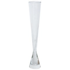 Unique Tall Glass Vase by Bengt Orup, Sweden, 1950s