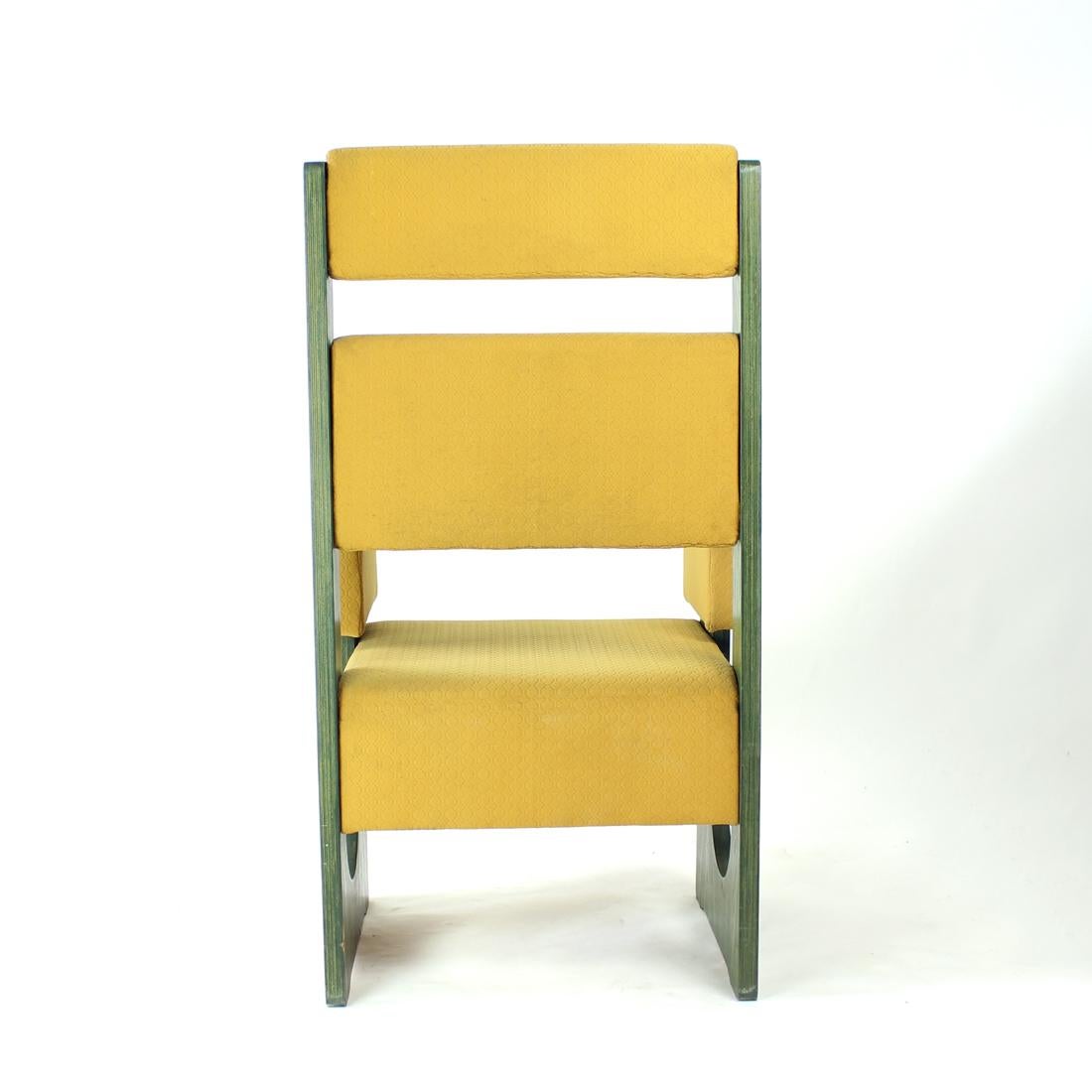 Sillón Trono Alto Único, Checoslovaquia Años 80 Tela en venta