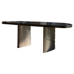 Unique Thick Stainless Steel Table Table by Kasanai