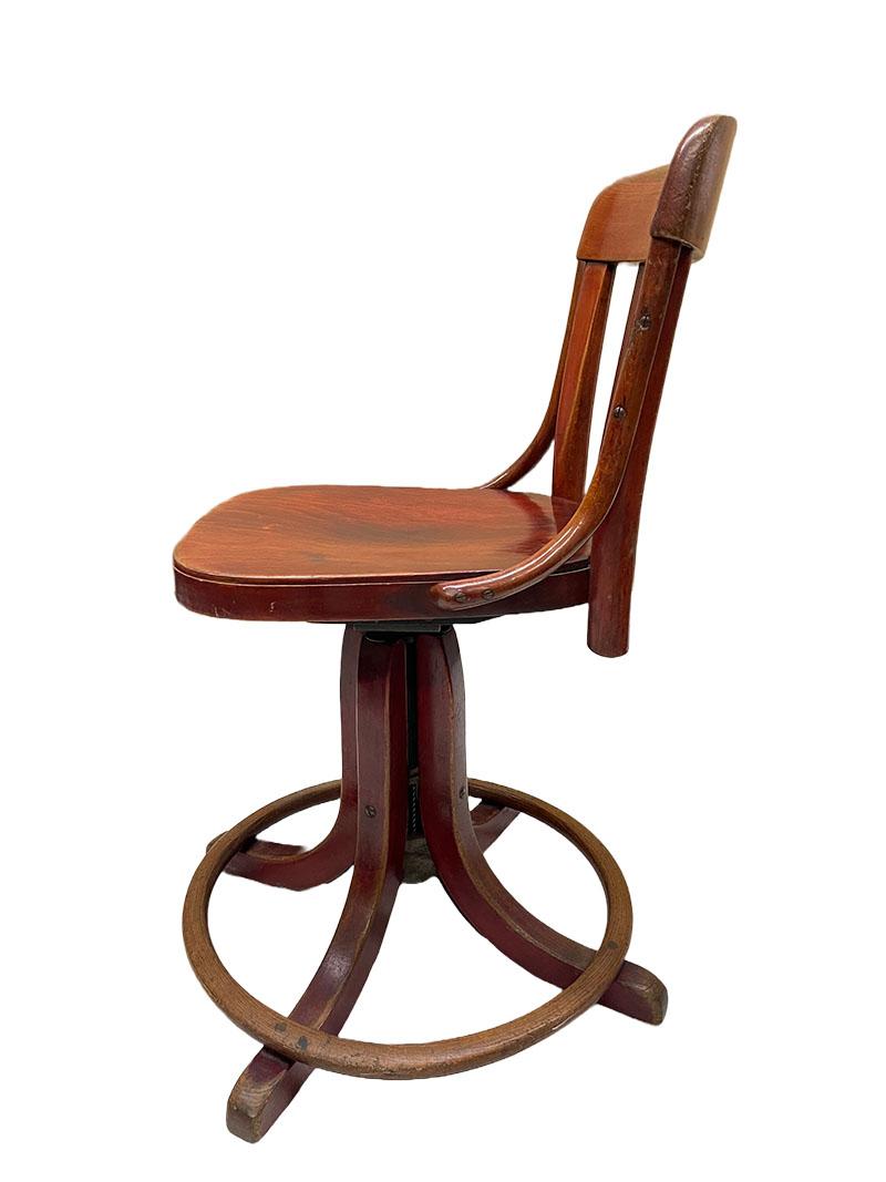 Wood Unique Thonet Desk Chair, Museum Piece For Sale