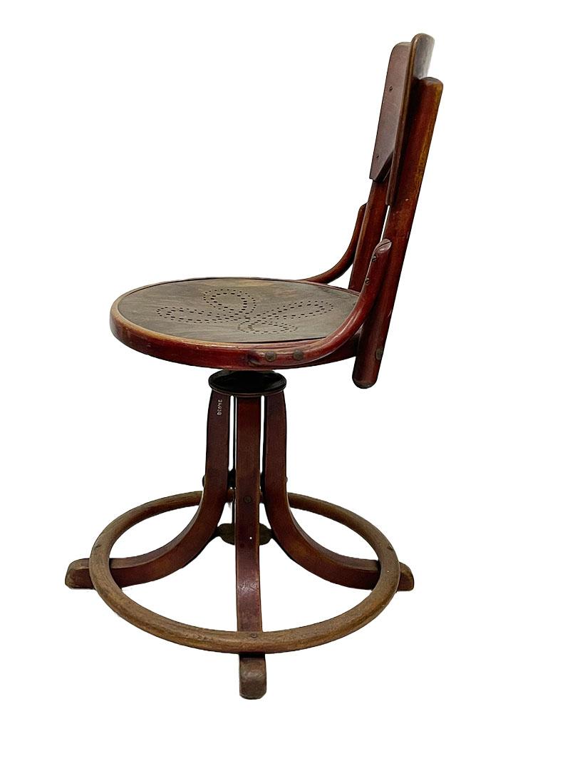 Unique Thonet Desk Chair, Museum Piece For Sale 1