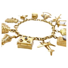 Unique Tiffany & Co. 18K Yellow Gold Charm Bracelet